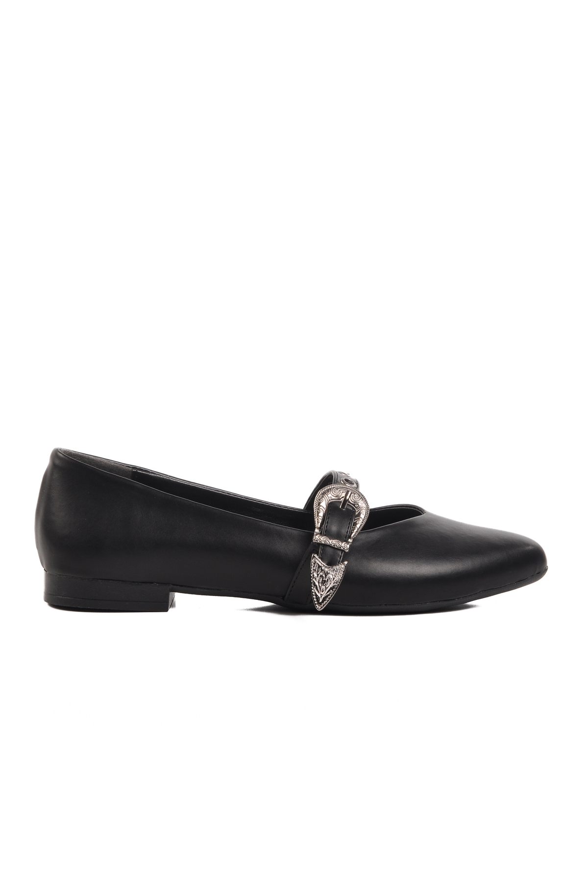 Aspor Siyah Hafif Kemerli Kadın Babet - Görsel 2