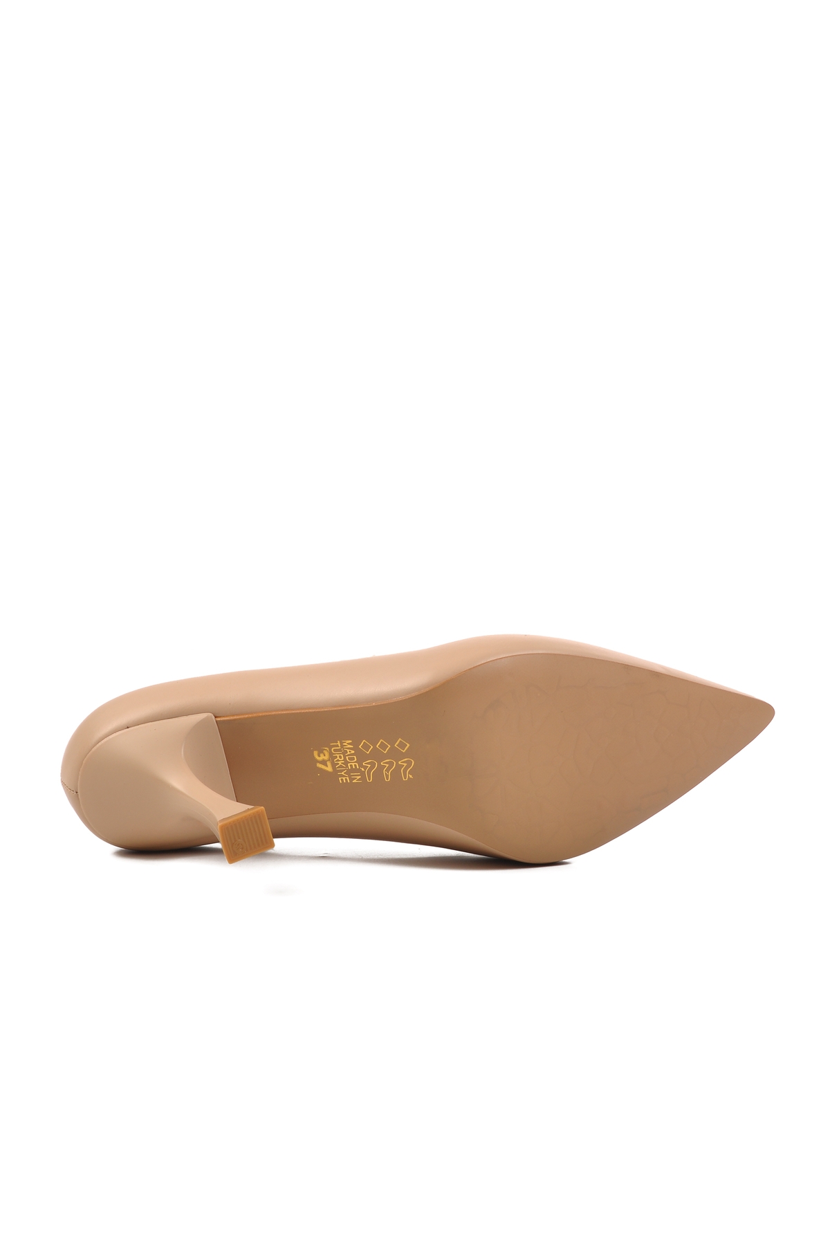 Aspor Bej Ten İnce Topuklu Stiletto Kadın Abiye Ayakkabı - Görsel 6