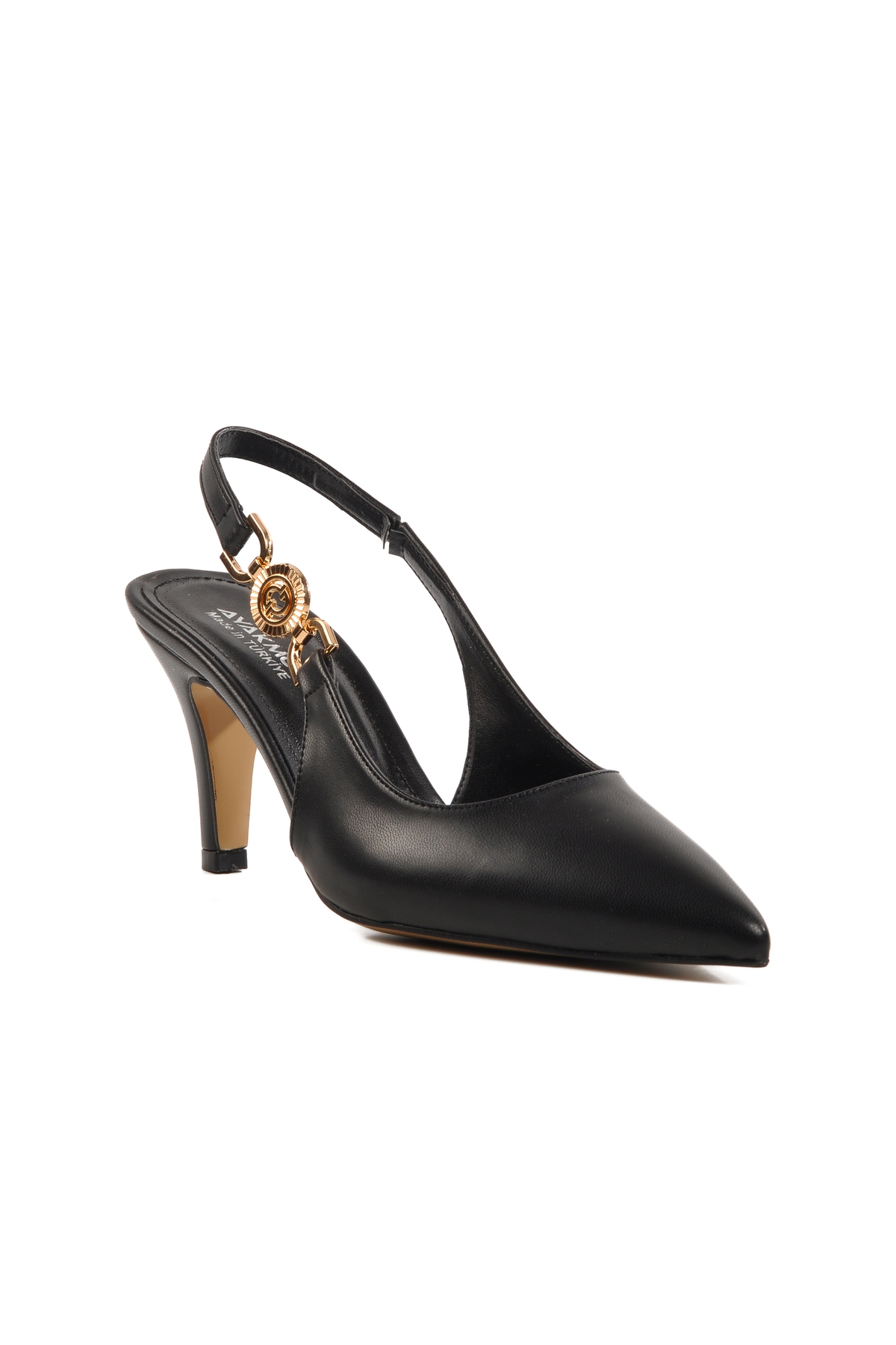 Aspor Siyah Kadın İnce Topuklu Ayakkabı - Görsel 4