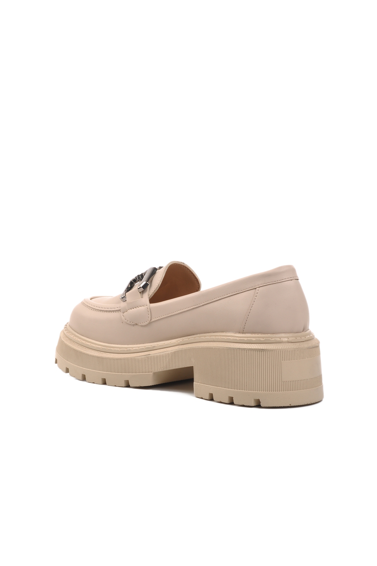 Aspor Bej Cilt Kadın Günlük Loafer Ayakkabı - Görsel 5