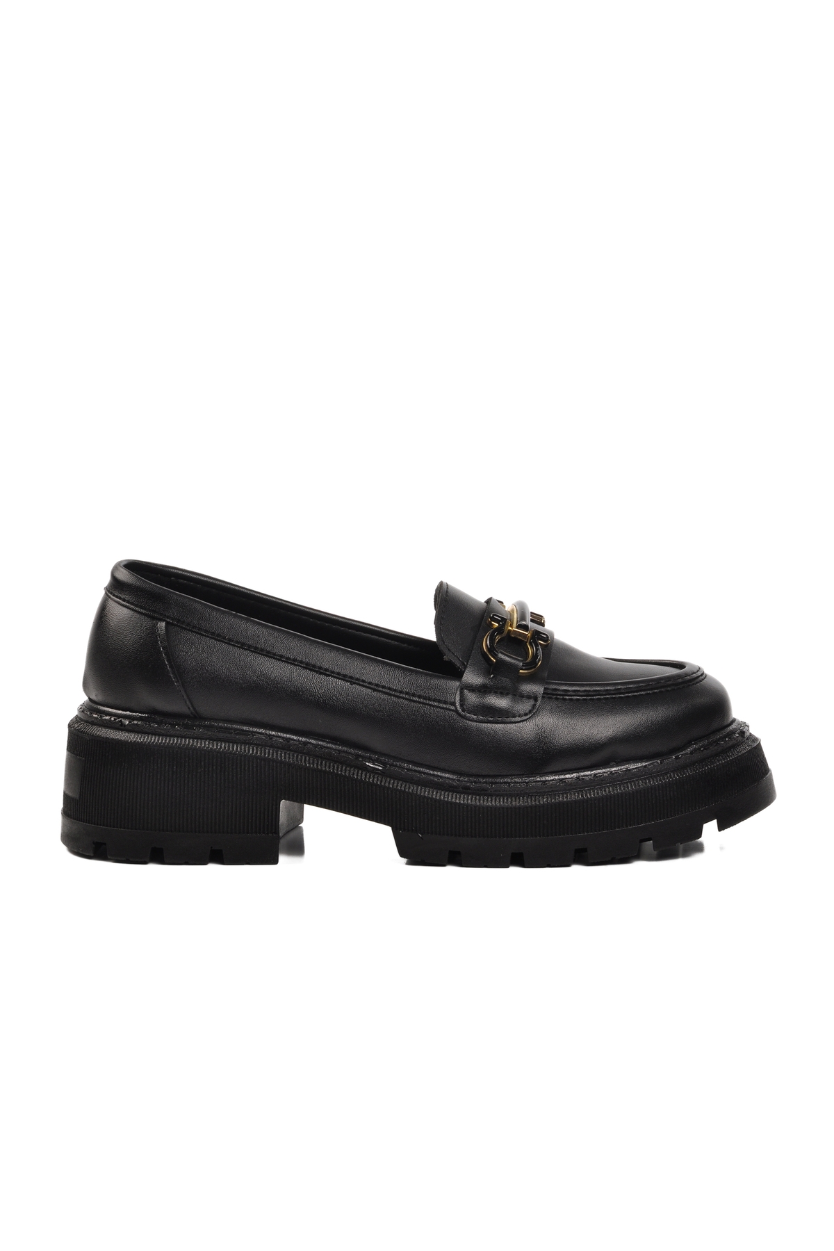 Aspor Siyah Cilt Kadın Günlük Loafer Ayakkabı - Görsel 2