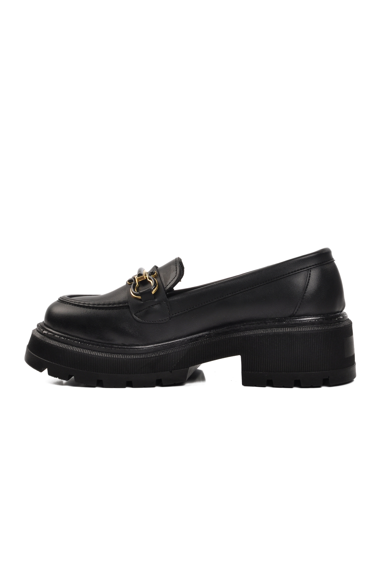 Aspor Siyah Cilt Kadın Günlük Loafer Ayakkabı - Görsel 3
