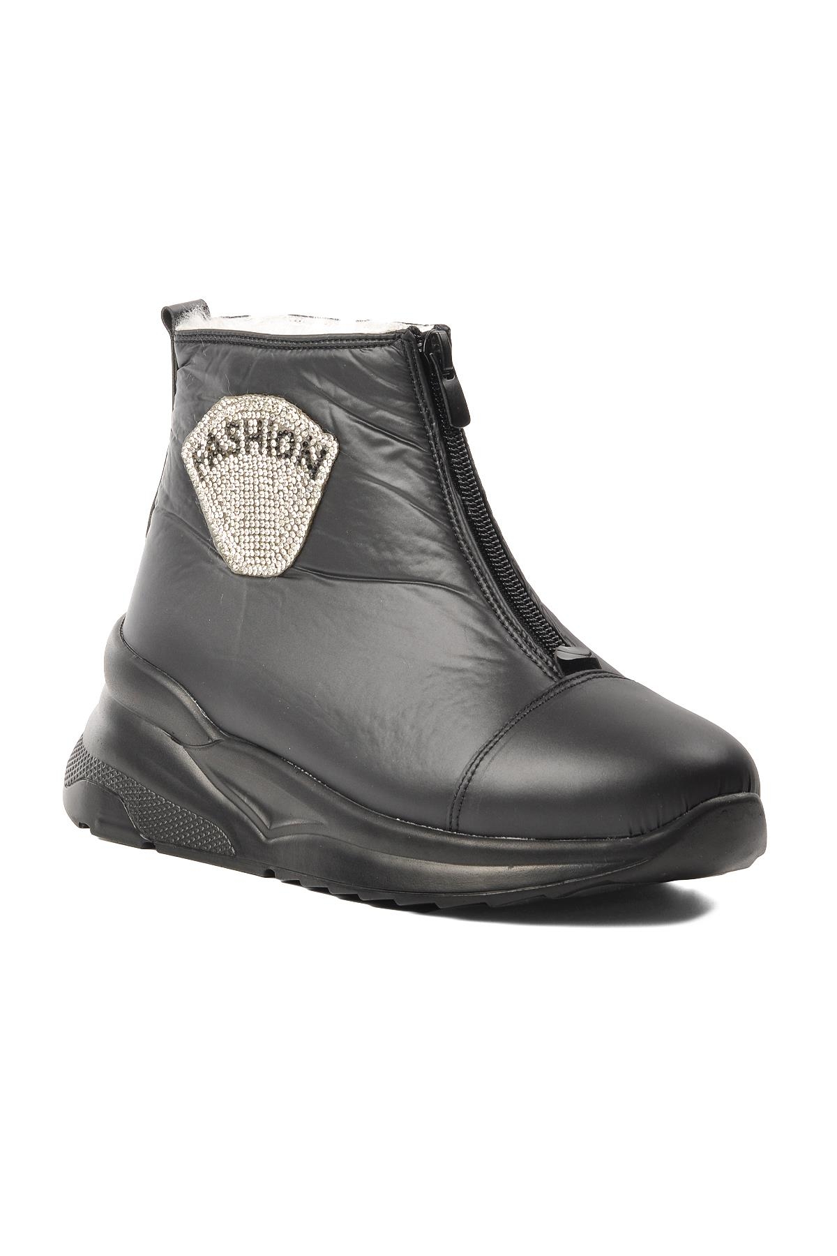 Aspor Siyah Dar Kalıp Kadın Kar Botu - Görsel 4