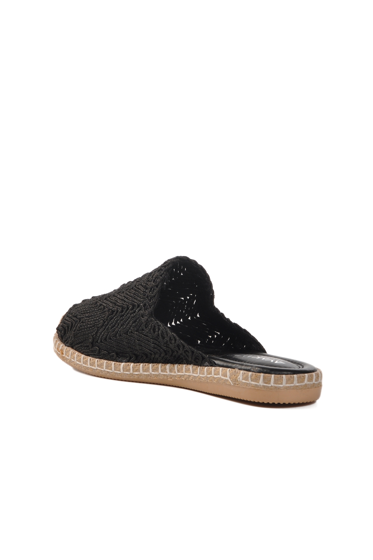 Aspor Siyah Önü Kapalı Triko Kadın Ev Terliği - Görsel 5