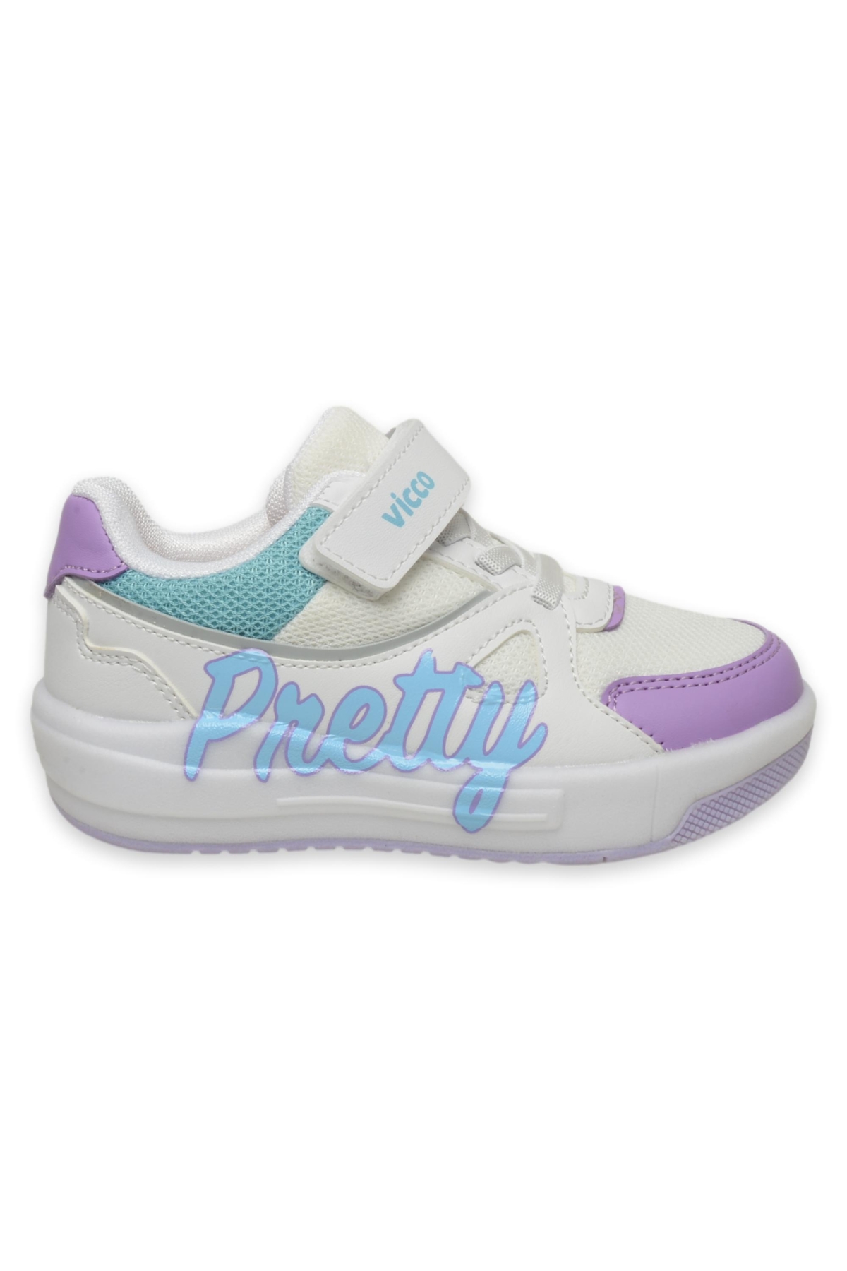 220.B25Y.113 Pretty Patik Işıklı Phylon Beyaz Çocuk Spor Ayakkabı - Görsel 2