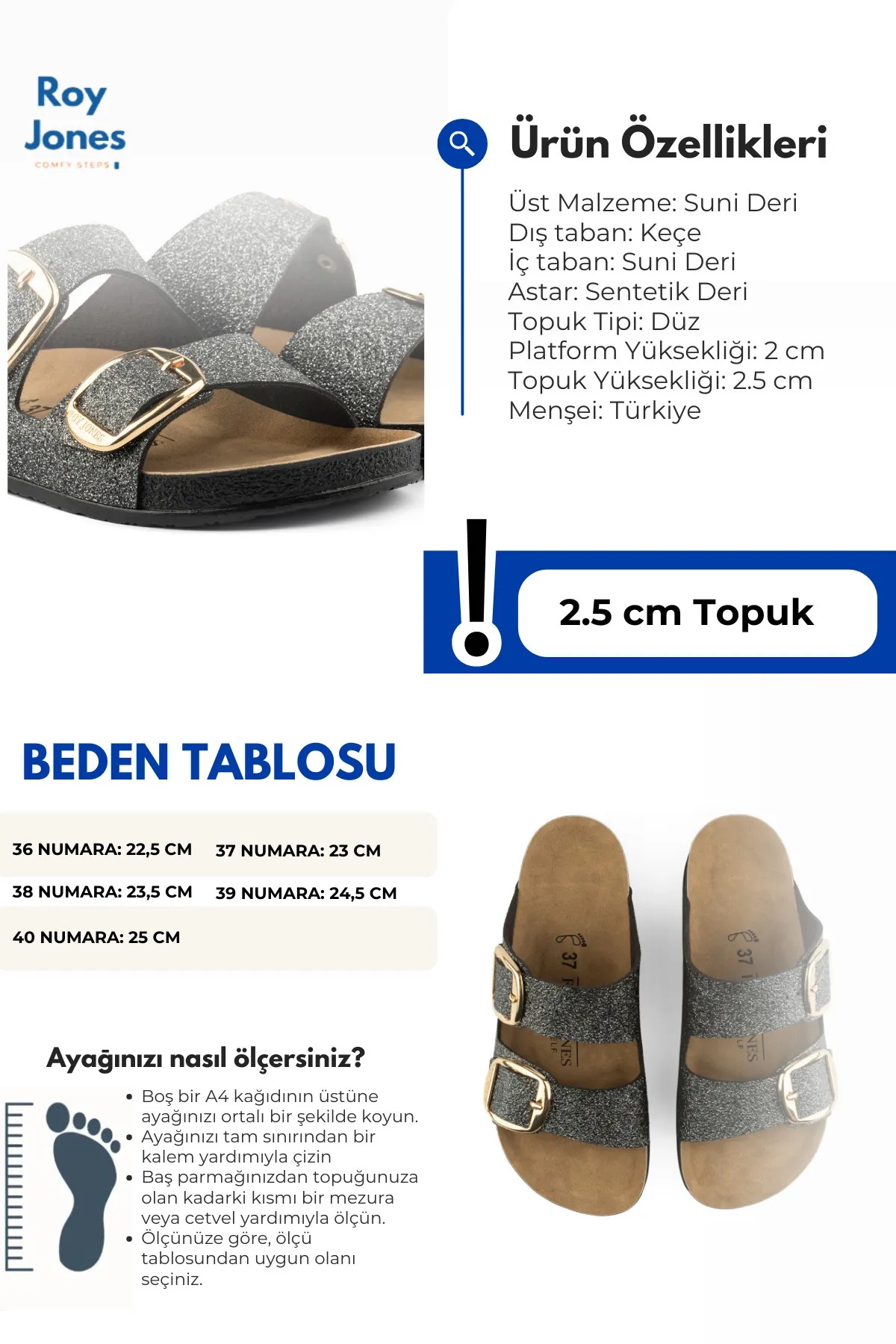 6100 Lux Çift Tokalı Hafif Rahat Şık Kadın Terlik - Görsel 4