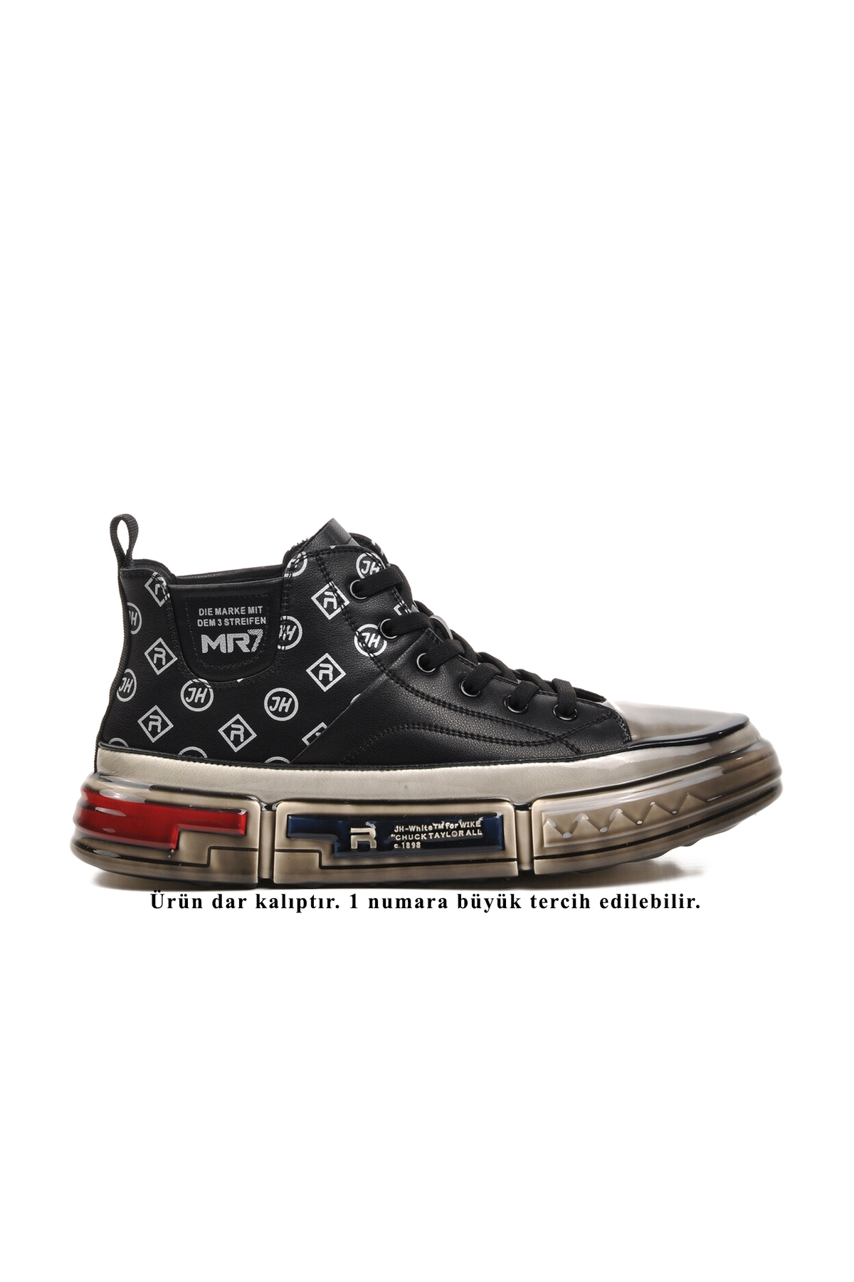 Siyah Erkek Hi Sneaker - Görsel 2