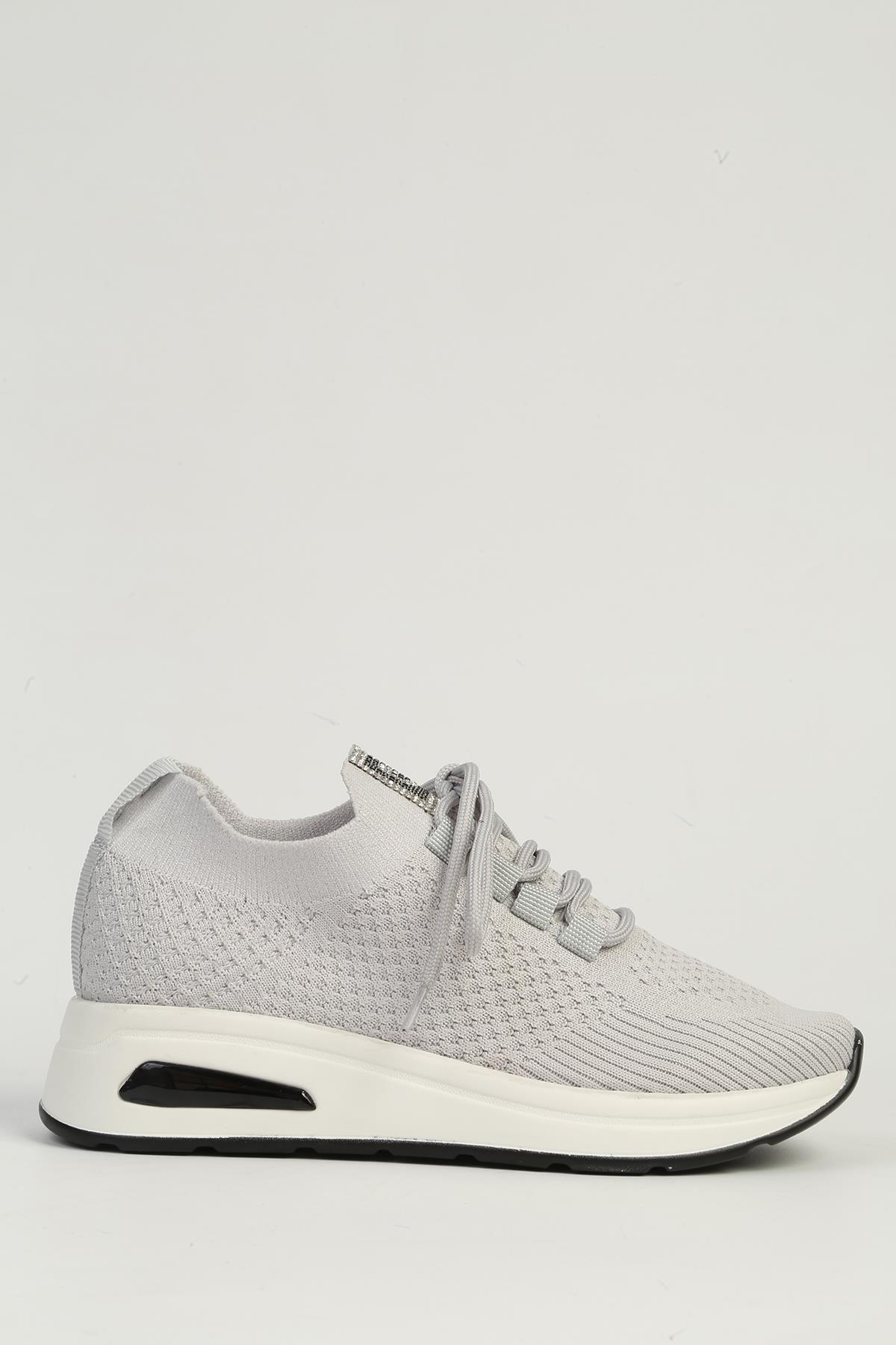 Gri Kadın Spor Ayakkabı PC-54778 - Görsel 2