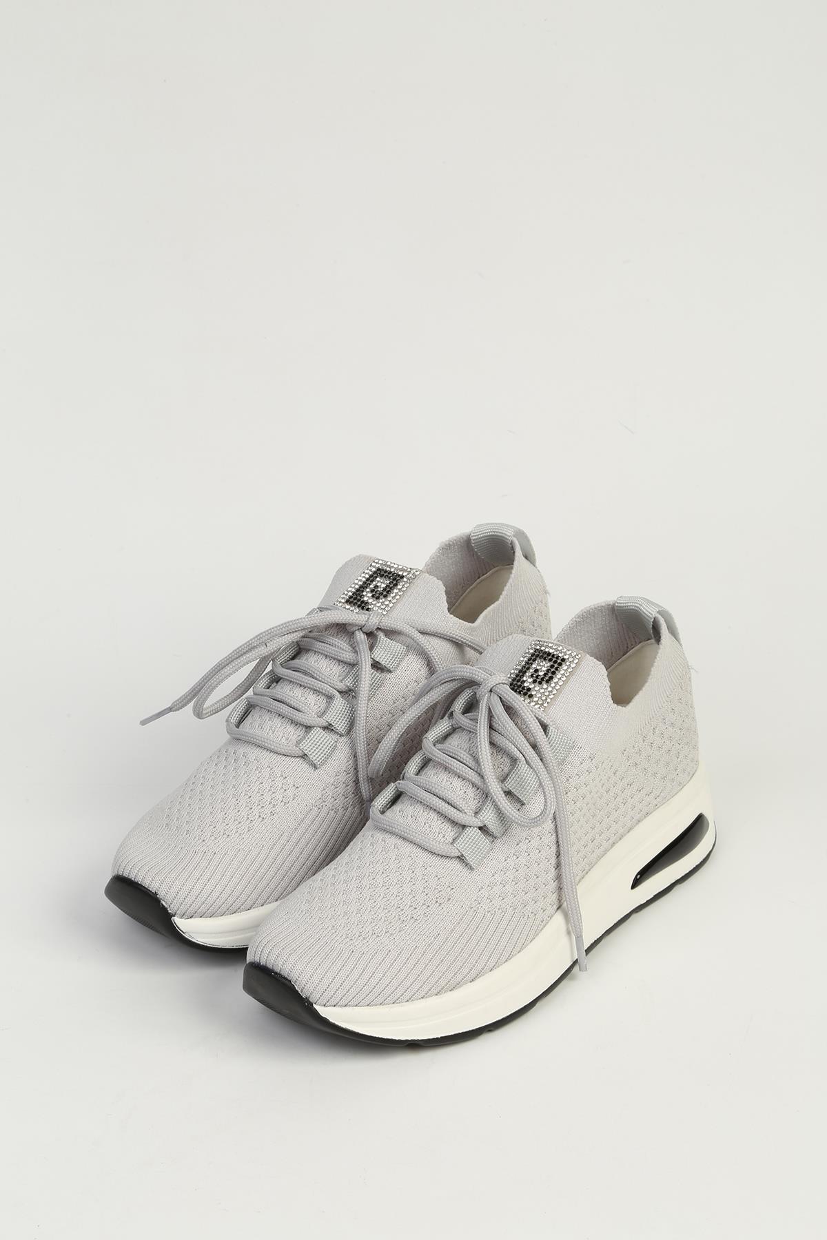 Gri Kadın Spor Ayakkabı PC-54778 - Görsel 5