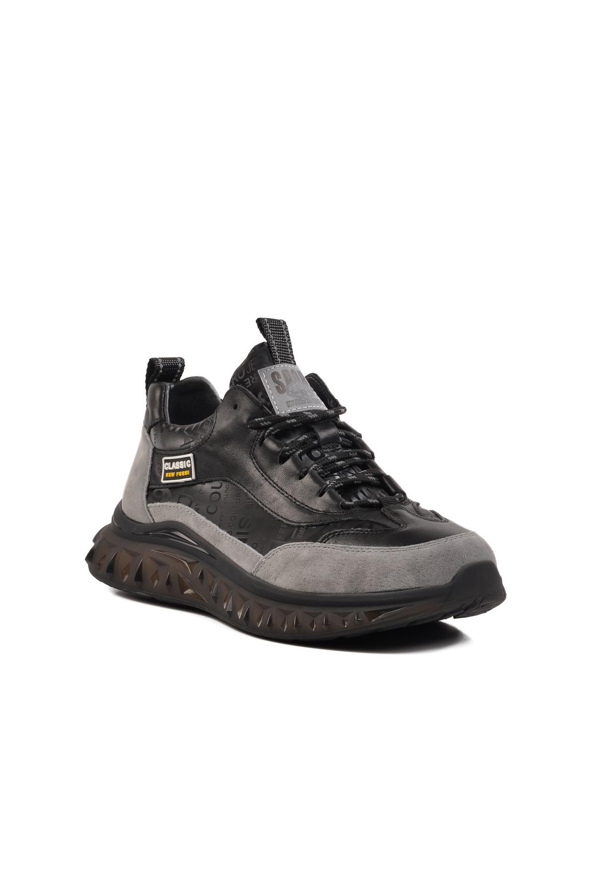 Siyah Hakiki Deri Erkek Spor Ayakkabı - Görsel 4