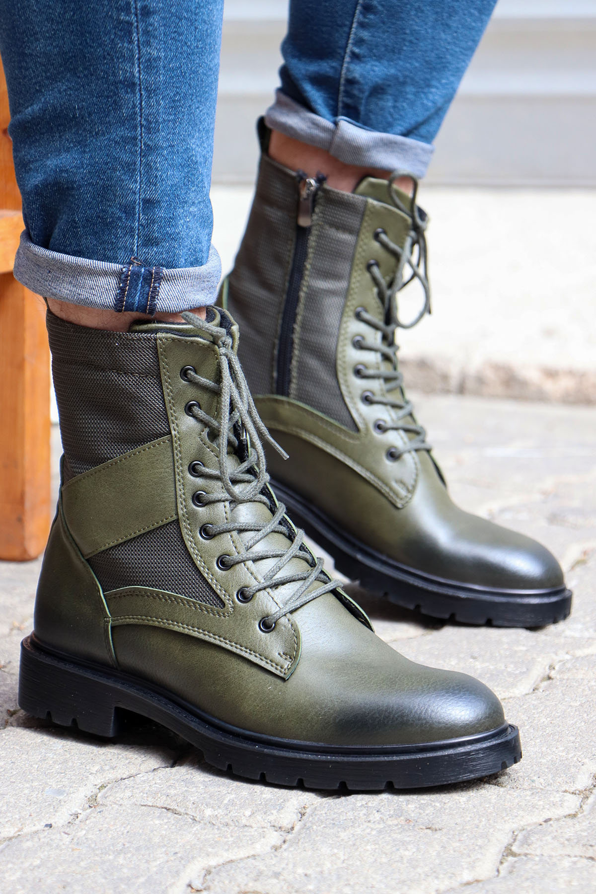 C756 Sıcak Astarlı Fermuarlı Erkek Bot Postal 2 Renk - Görsel 2