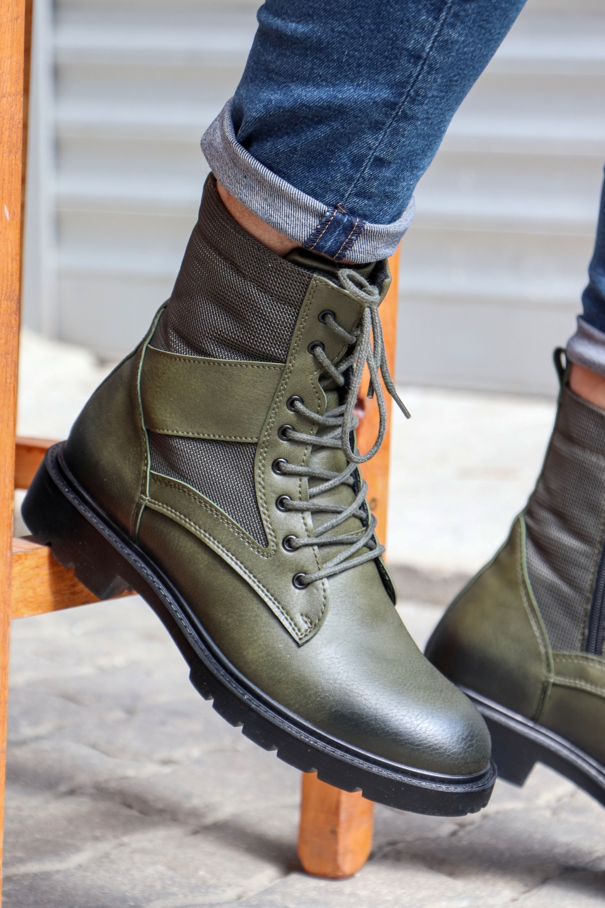 C756 Sıcak Astarlı Fermuarlı Erkek Bot Postal 2 Renk - Görsel 3