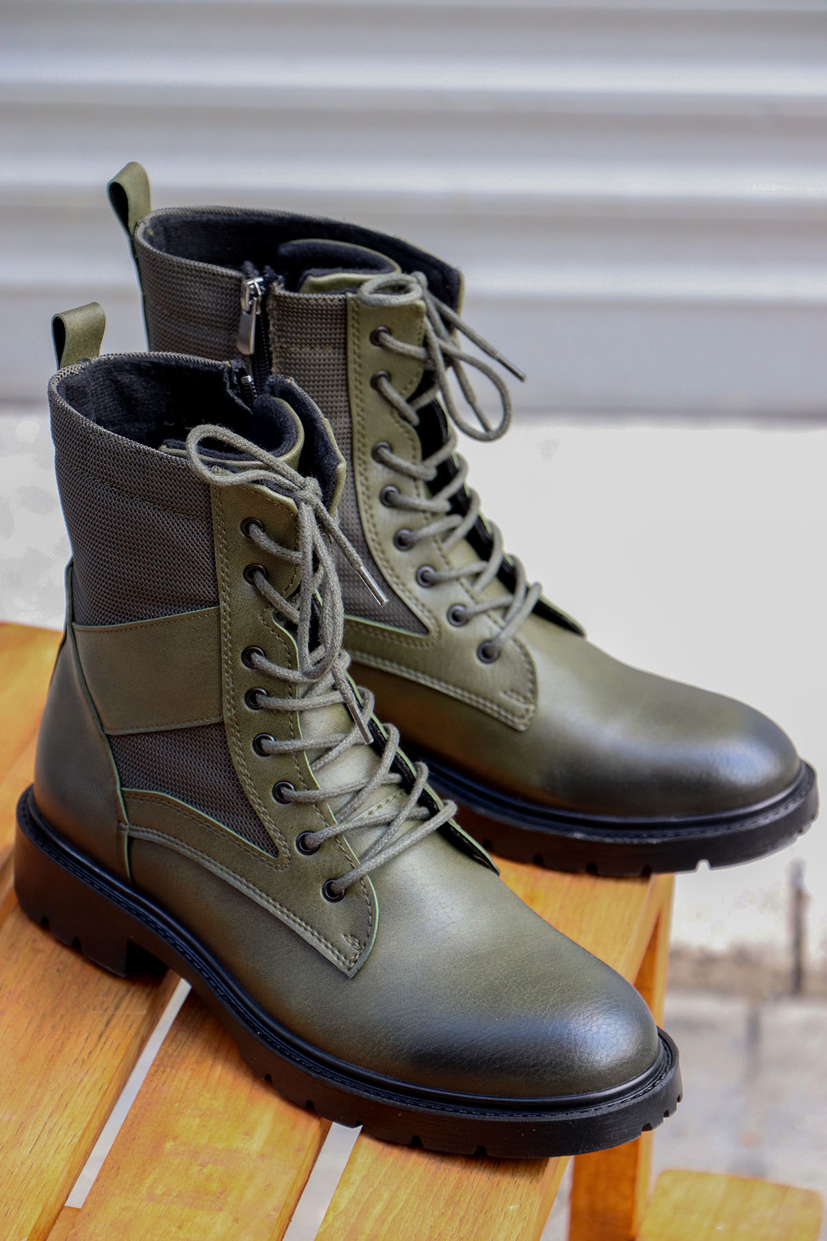 C756 Sıcak Astarlı Fermuarlı Erkek Bot Postal 2 Renk - Görsel 6