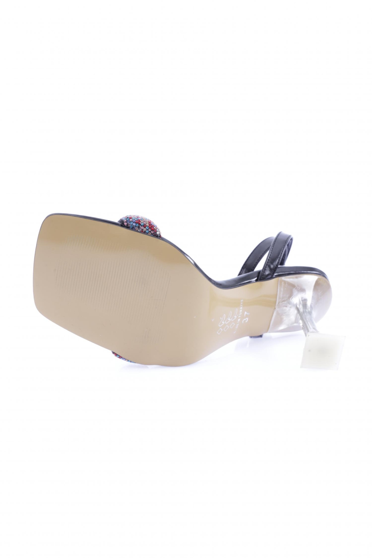 5161-23Y Kadin Silver Taşli Bilekten Bağli Topuklu Ayakkabi - Görsel 6