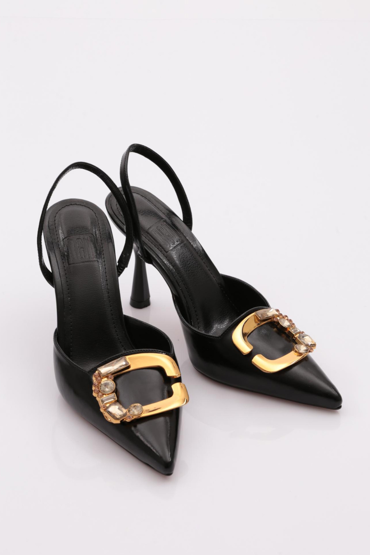 5002 Kadin C Tokali Arkasi Açik Topuklu Ayakkabi - Görsel 3