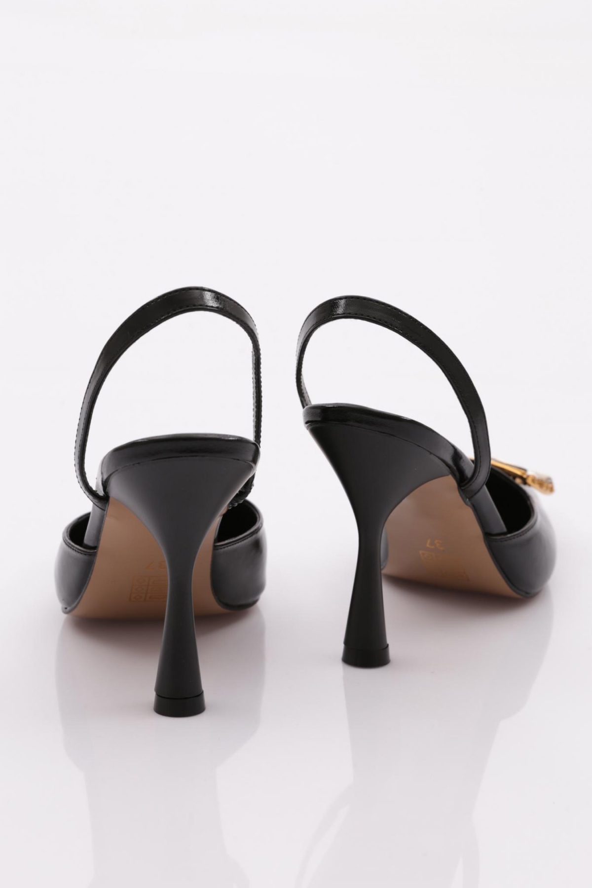 5002 Kadin C Tokali Arkasi Açik Topuklu Ayakkabi - Görsel 4