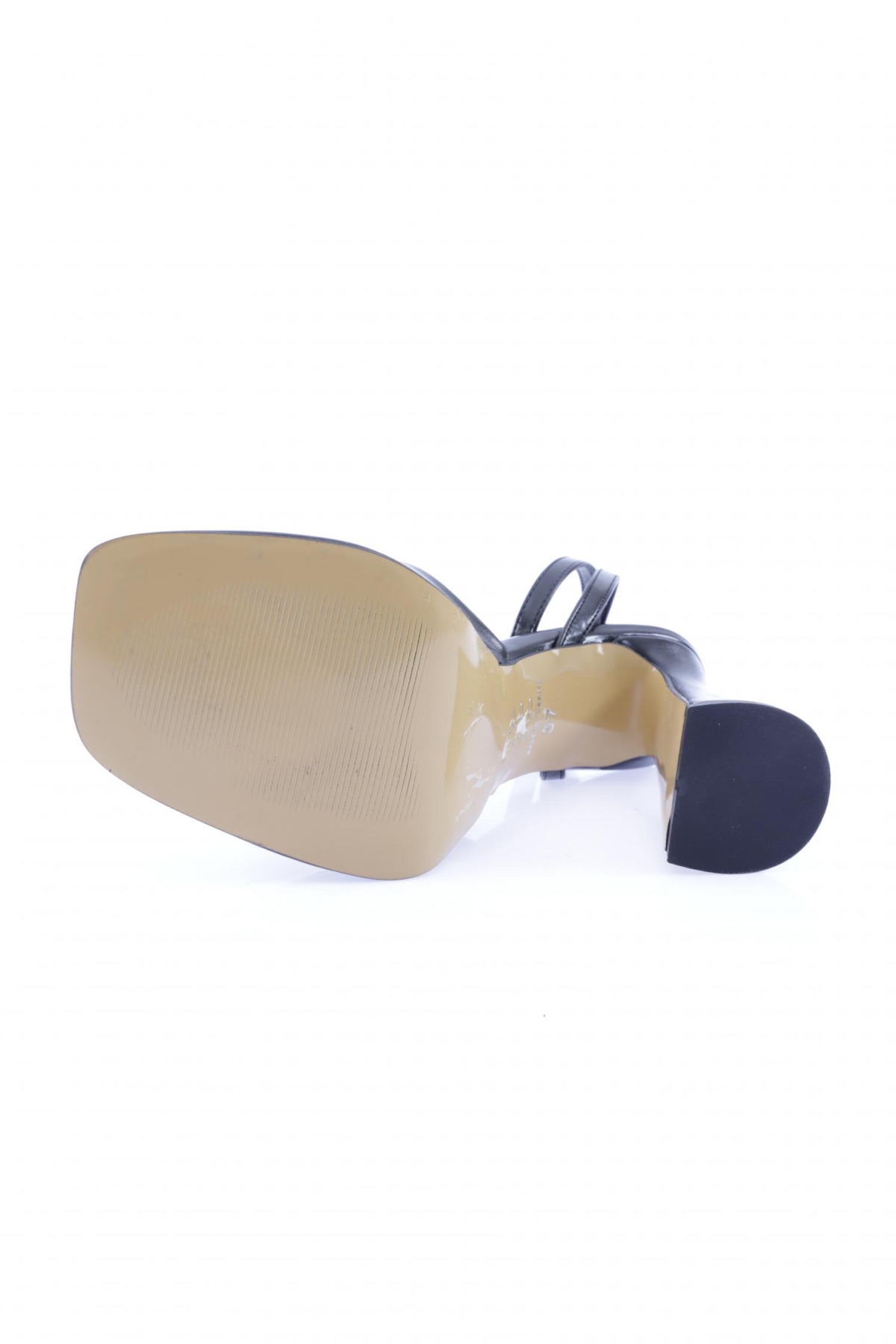 3587-23Y Kadin Kristal Kalin Bantli Kalin Topuklu Sandalet - Görsel 6