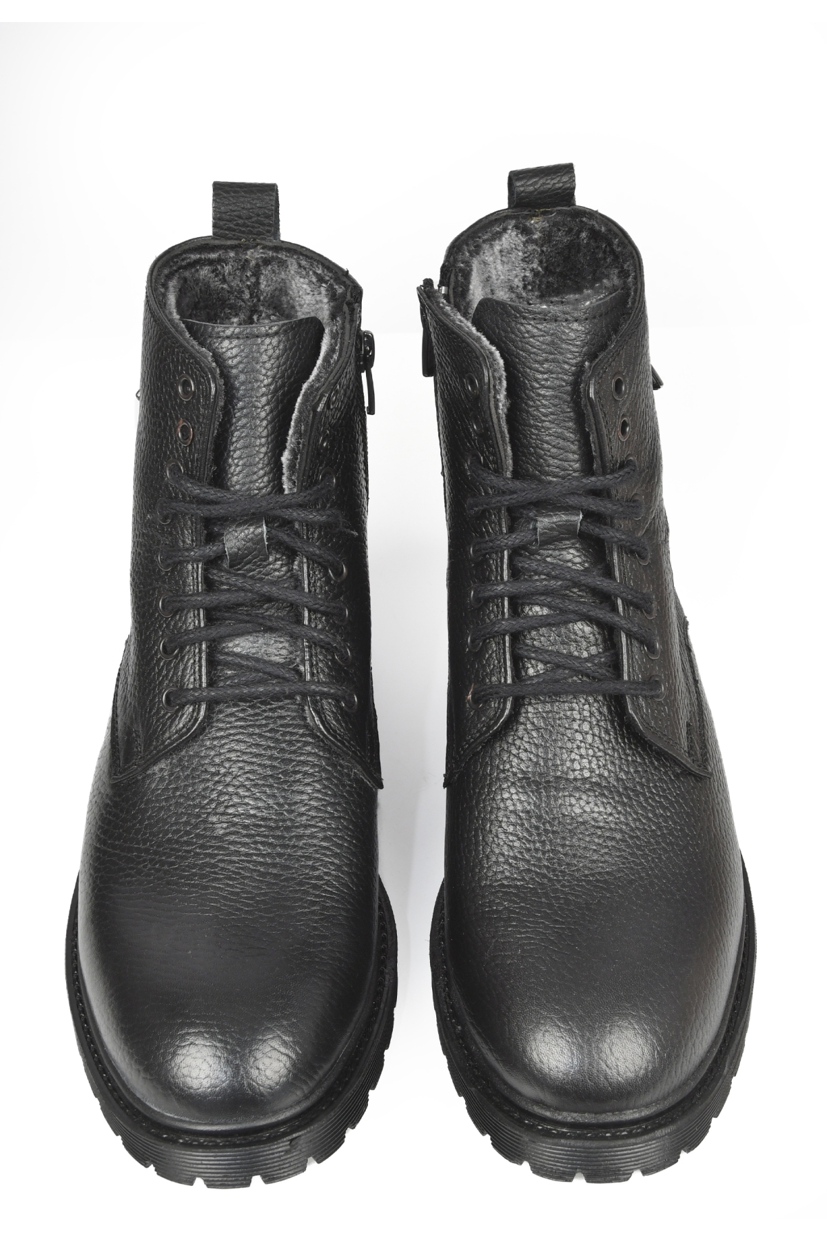 DeepSEA Erkek Siyah Su &amp; Soğuğa Dayanıklı İçi Kürklü Bağcıklı Hakiki Deri Ortopedik Kaymaz Taban Bot 2509991 - Görsel 6