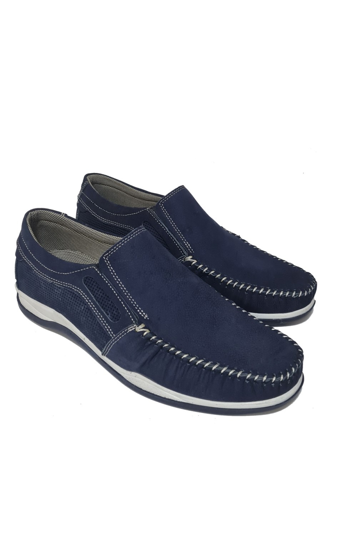 Bağsız Marin Model Hakiki Deri Erkek Casual Ayakkabı 3015004 - Görsel 4