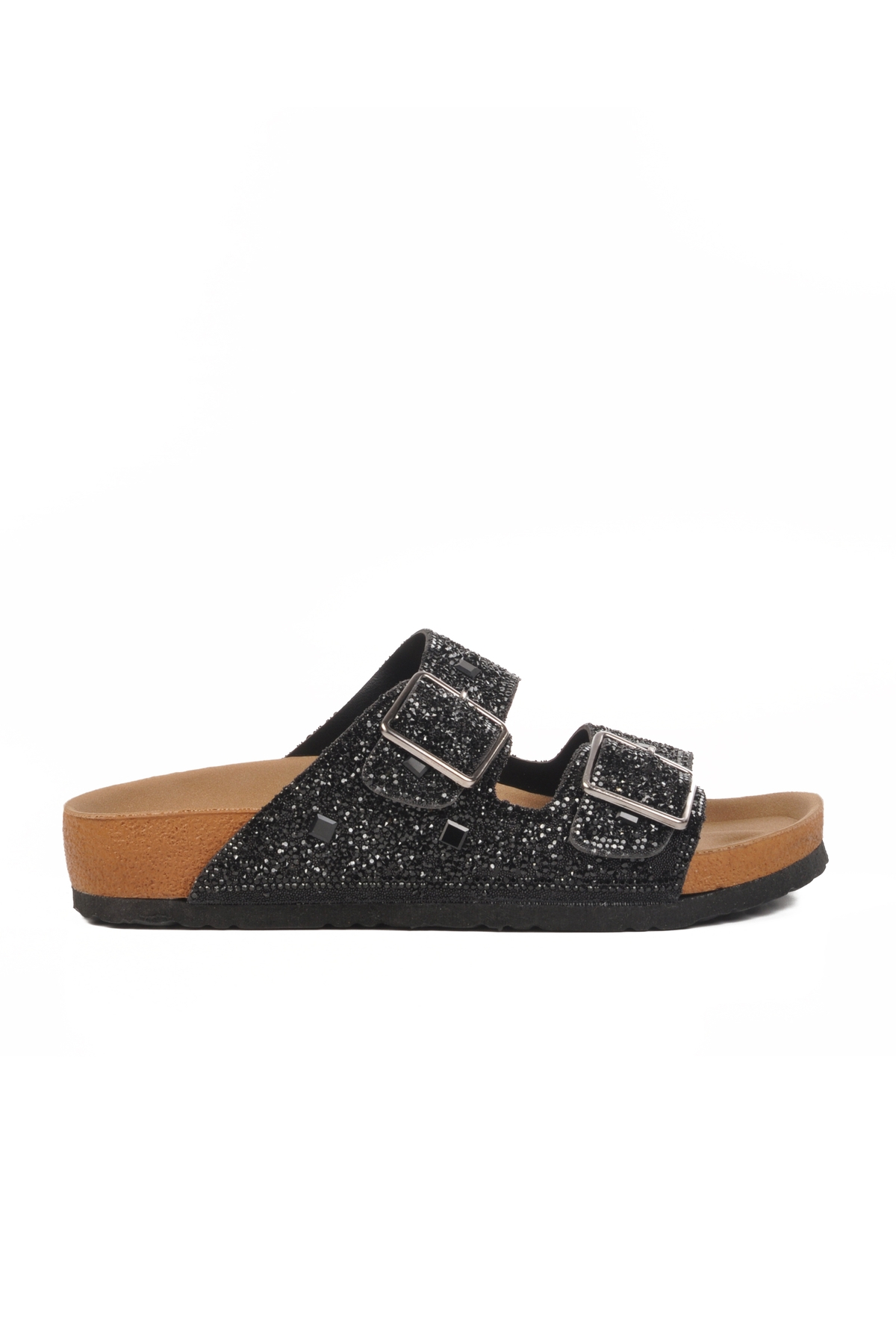 Siyah Taş İşlemeli Hafif Kadın Terlik PC-7552 Z - Görsel 2