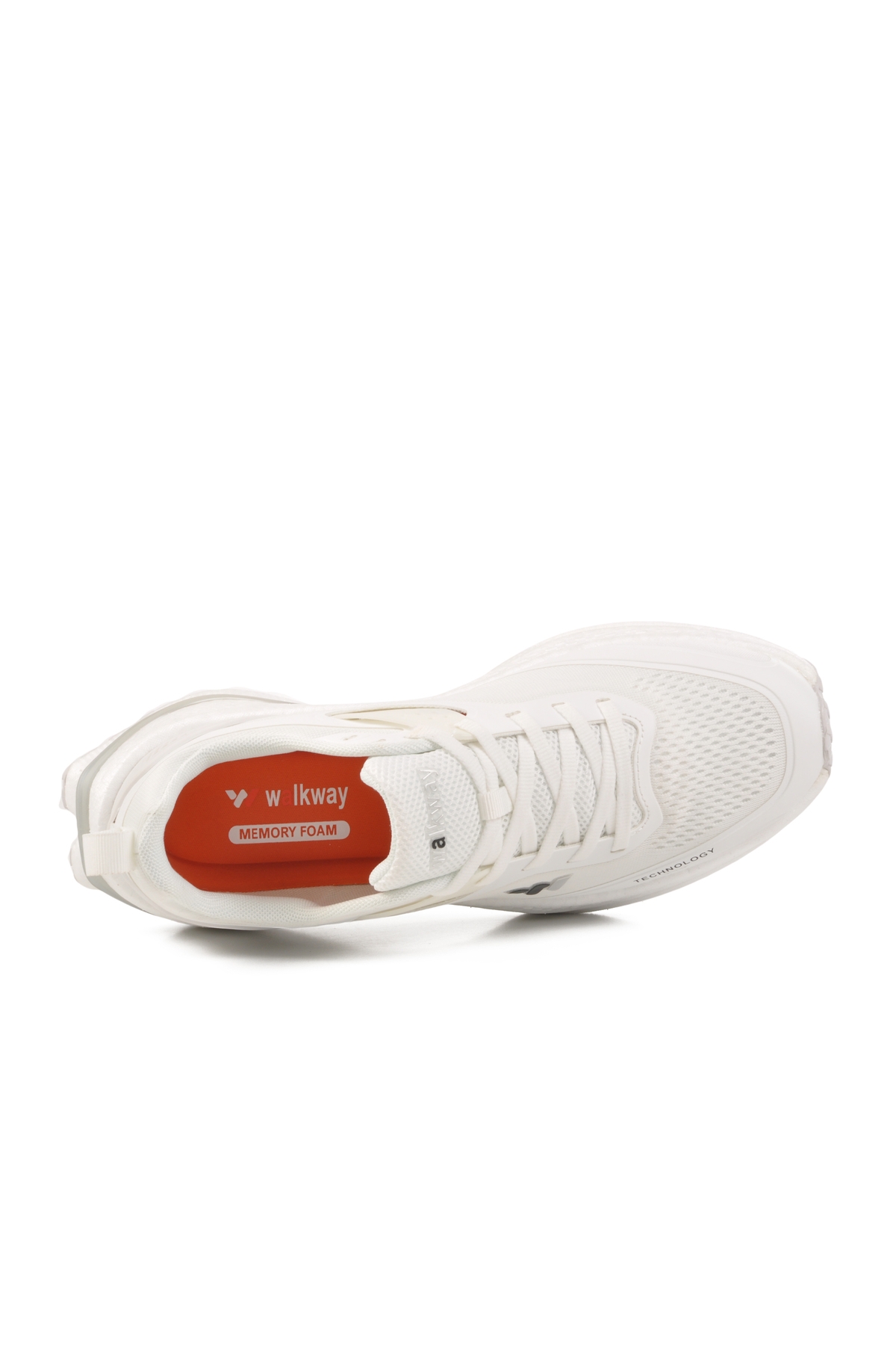 Beyaz Fileli Hafif Esnek Memory Foam Erkek Spor Ayakkabı Tirispol M - Görsel 5