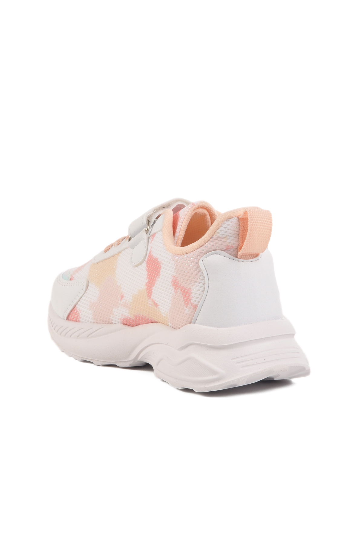 Beyaz Pudra Cırtlı Fileli Kız Çocuk Spor Ayakkabı Ruffon F - Görsel 5