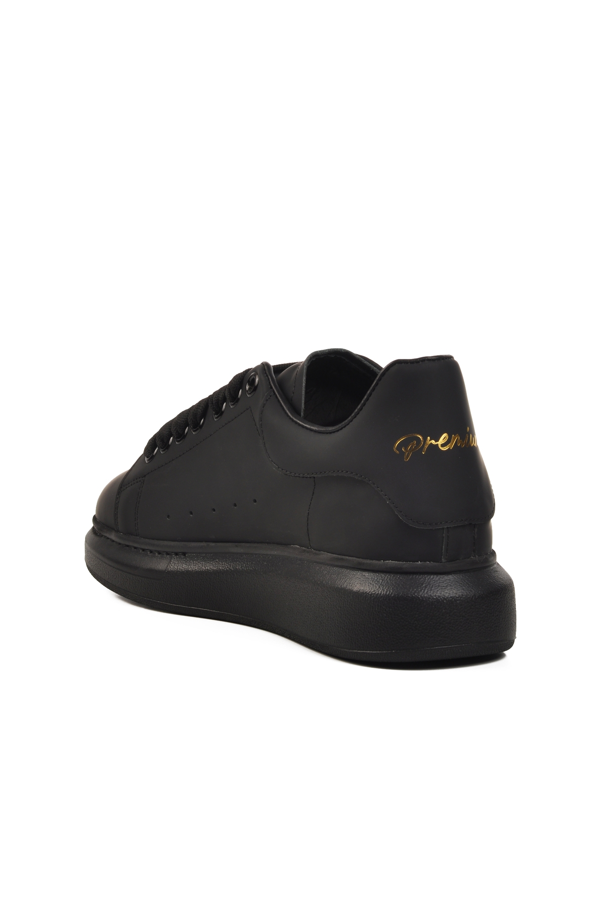 Siyah Hakiki Deri Erkek Sneaker Premium 02028 M - Görsel 5