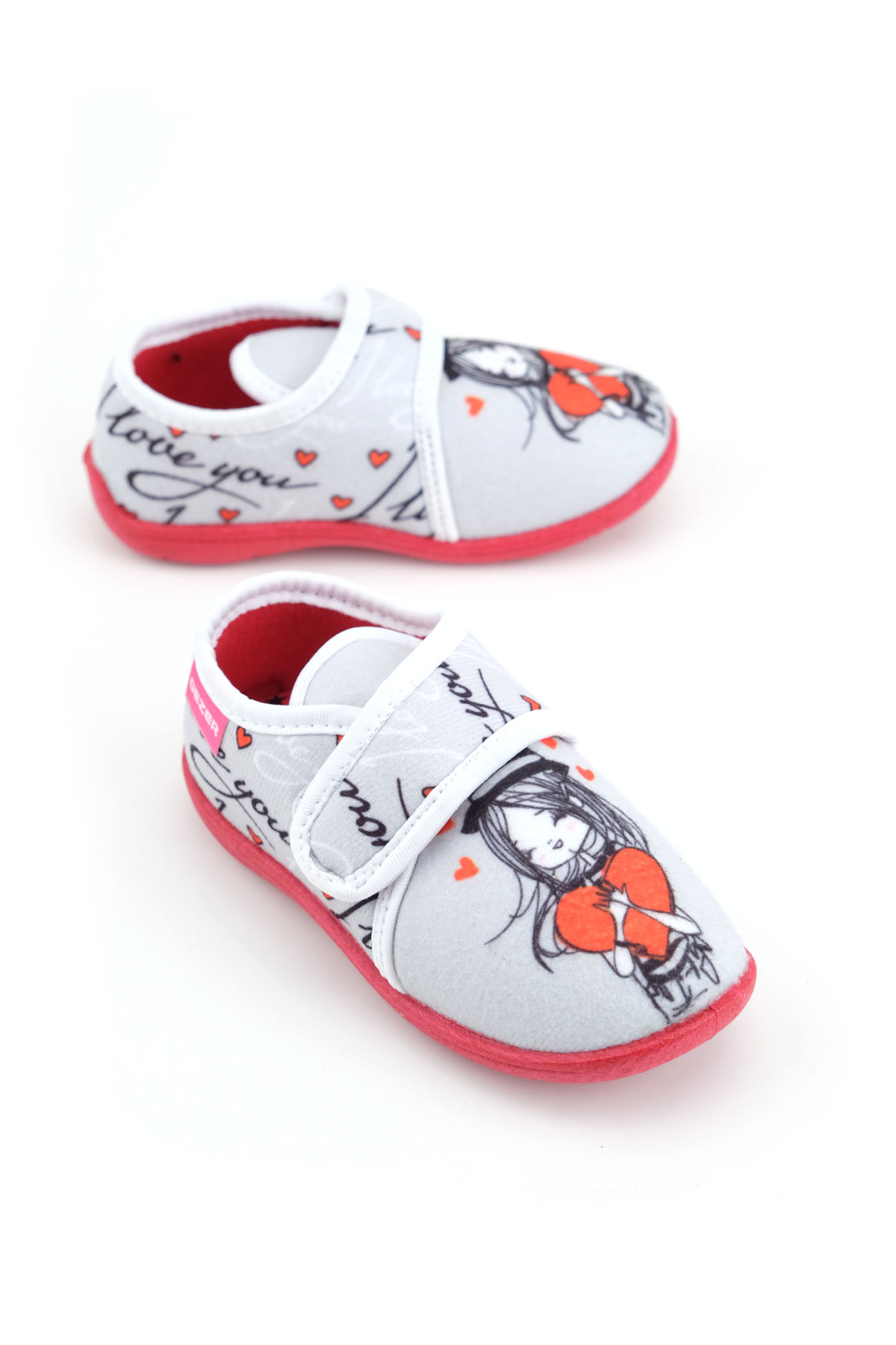 Kışlık Kız Çocuk Cırt Cırtlı Ayarlanabilir Rahat Taban Panduf Ev Kreş Ayakkabı - Görsel 2