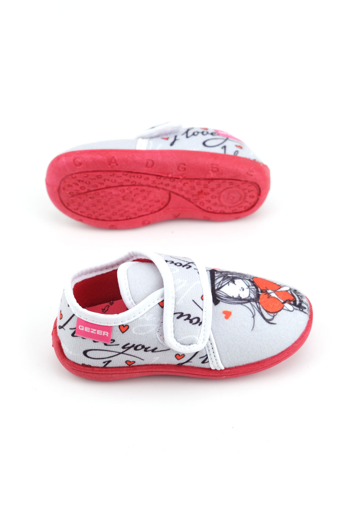 Kışlık Kız Çocuk Cırt Cırtlı Ayarlanabilir Rahat Taban Panduf Ev Kreş Ayakkabı - Görsel 4