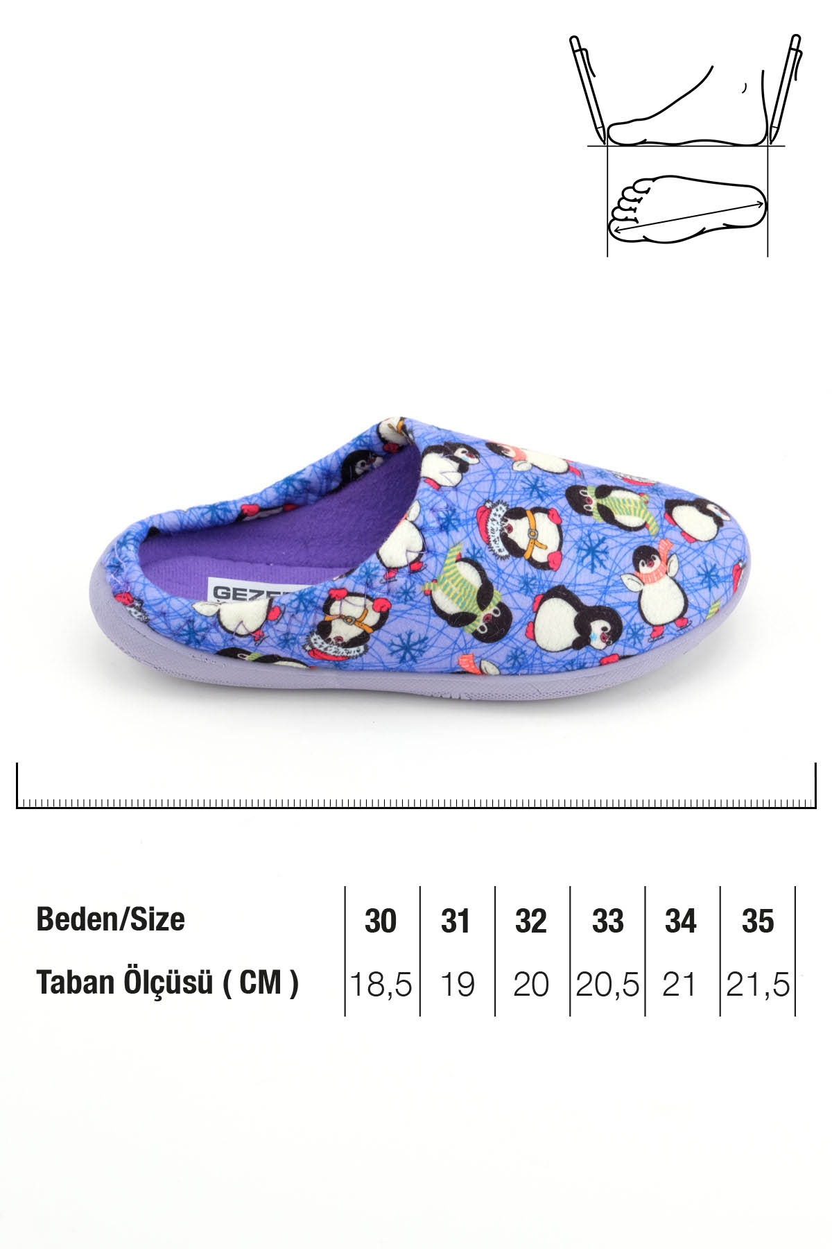 Kız Çocuk Kışlık Rahat Taban Ev Bahçe Gondol Terlik - Görsel 3