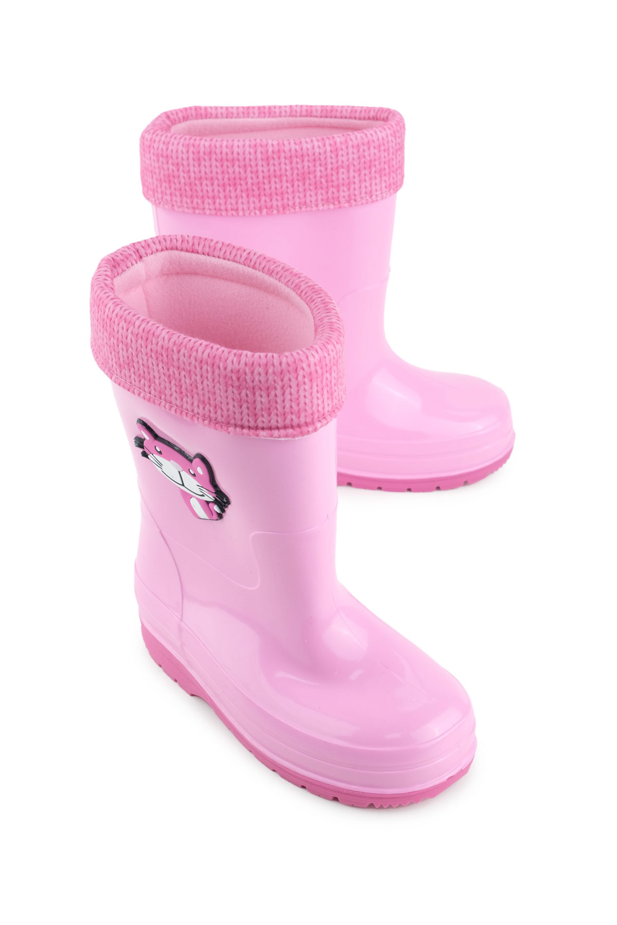 Gezer Gezer Pembe Kız Çocuk Kışlık PVC İçi Sıcak Astarlı Su Geçirmez Yağmur Bot Çizme | Flo Pembe - 2. görsel