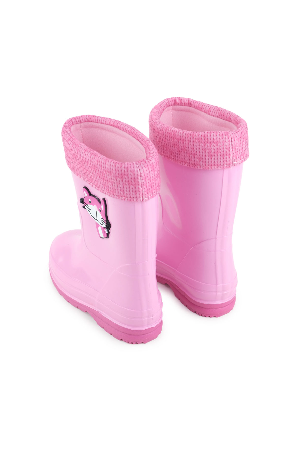 Gezer Gezer Pembe Kız Çocuk Kışlık PVC İçi Sıcak Astarlı Su Geçirmez Yağmur Bot Çizme | Flo Pembe - 6. görsel