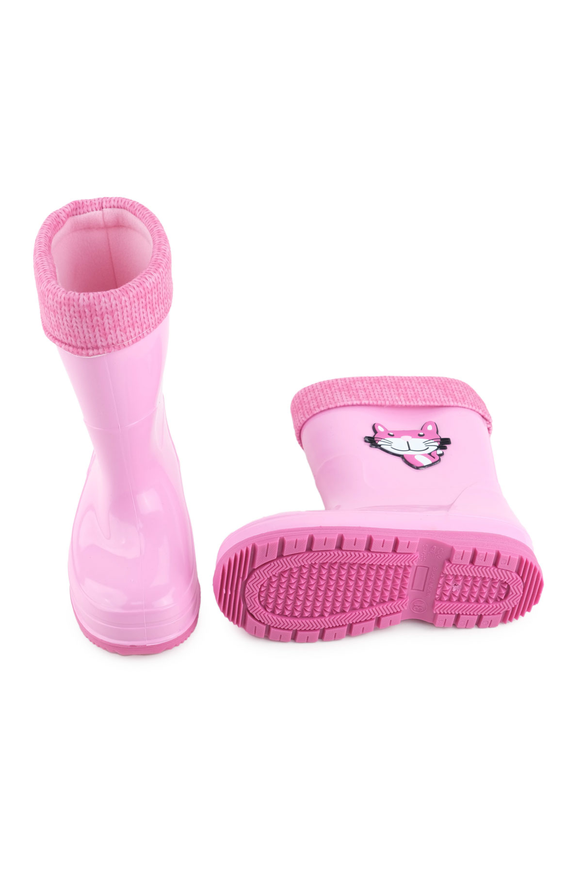 Gezer Gezer Pembe Kız Çocuk Kışlık PVC İçi Sıcak Astarlı Su Geçirmez Yağmur Bot Çizme | Flo Pembe - 7. görsel