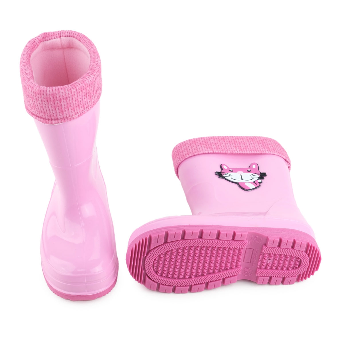 Gezer Gezer Pembe Kız Çocuk Kışlık PVC İçi Sıcak Astarlı Su Geçirmez Yağmur Bot Çizme | Flo Pembe - 3. görsel