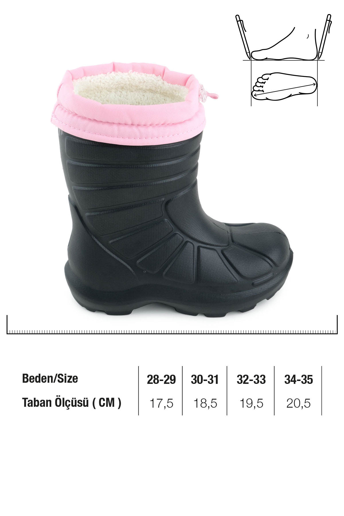 Kız Çocuk Kışlık Eva Boğazdan Lastikli Sessiz Taban Kar Bot Çizme - Görsel 3