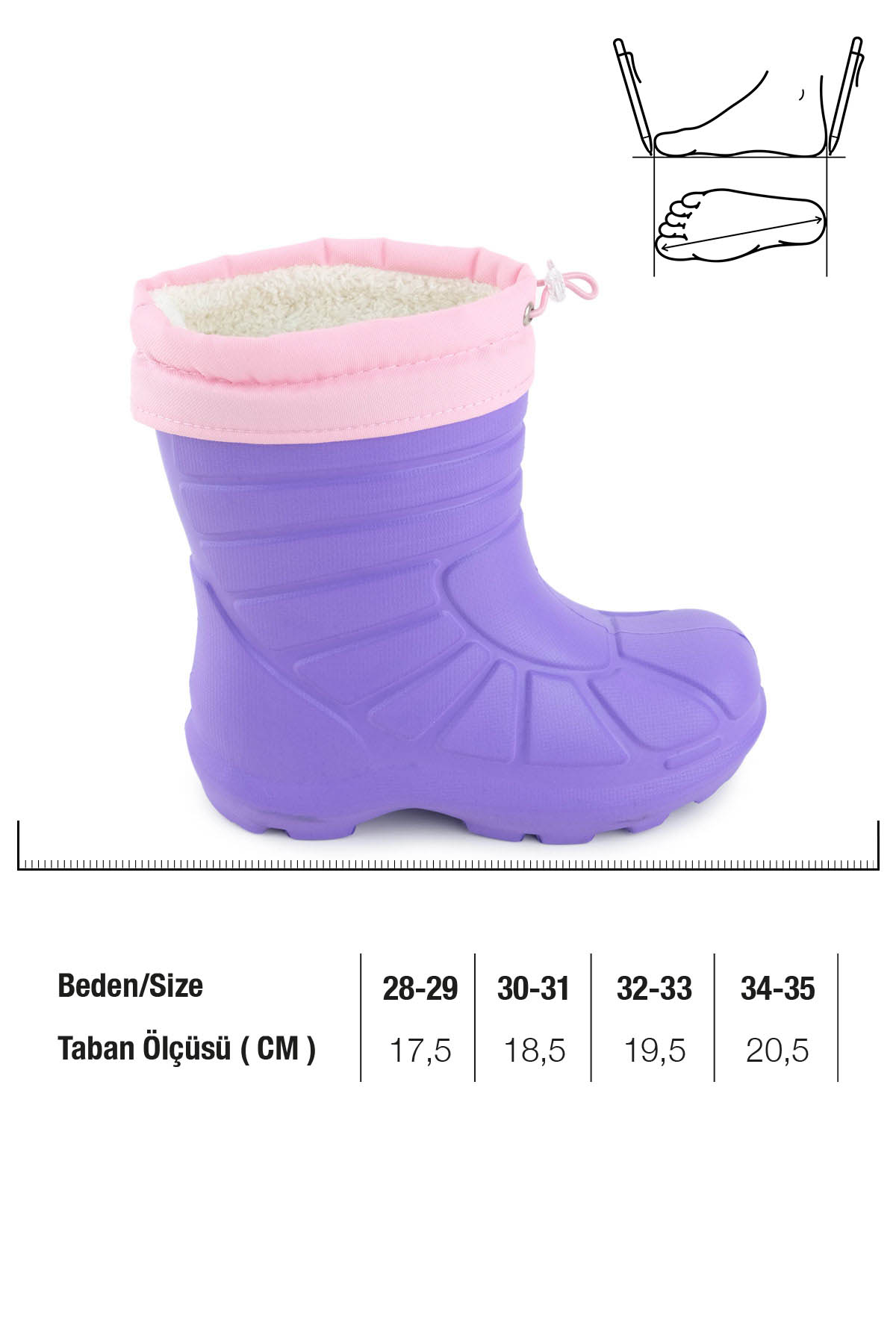 Kız Çocuk Kışlık Eva Boğazdan Lastikli Sessiz Taban Kar Bot Çizme - Görsel 3