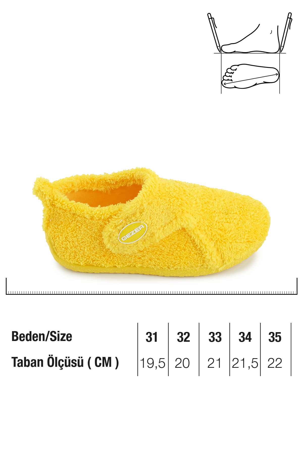 Kışlık Kız Çocuk Peluşlu Rahat Taban Cırt Cırtlı Ayarlanabilir Ev Okul Kreş Panduf Ayakkabı - Görsel 3