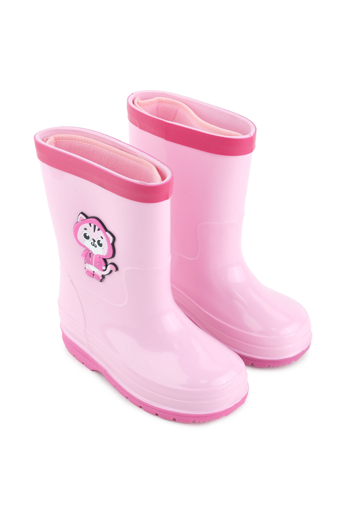 Kız Çocuk Kışlık İçinde Çıkarılabilir Ek Çoraplı Su Geçirmez Yağmur Bot Çizme - Görsel 4