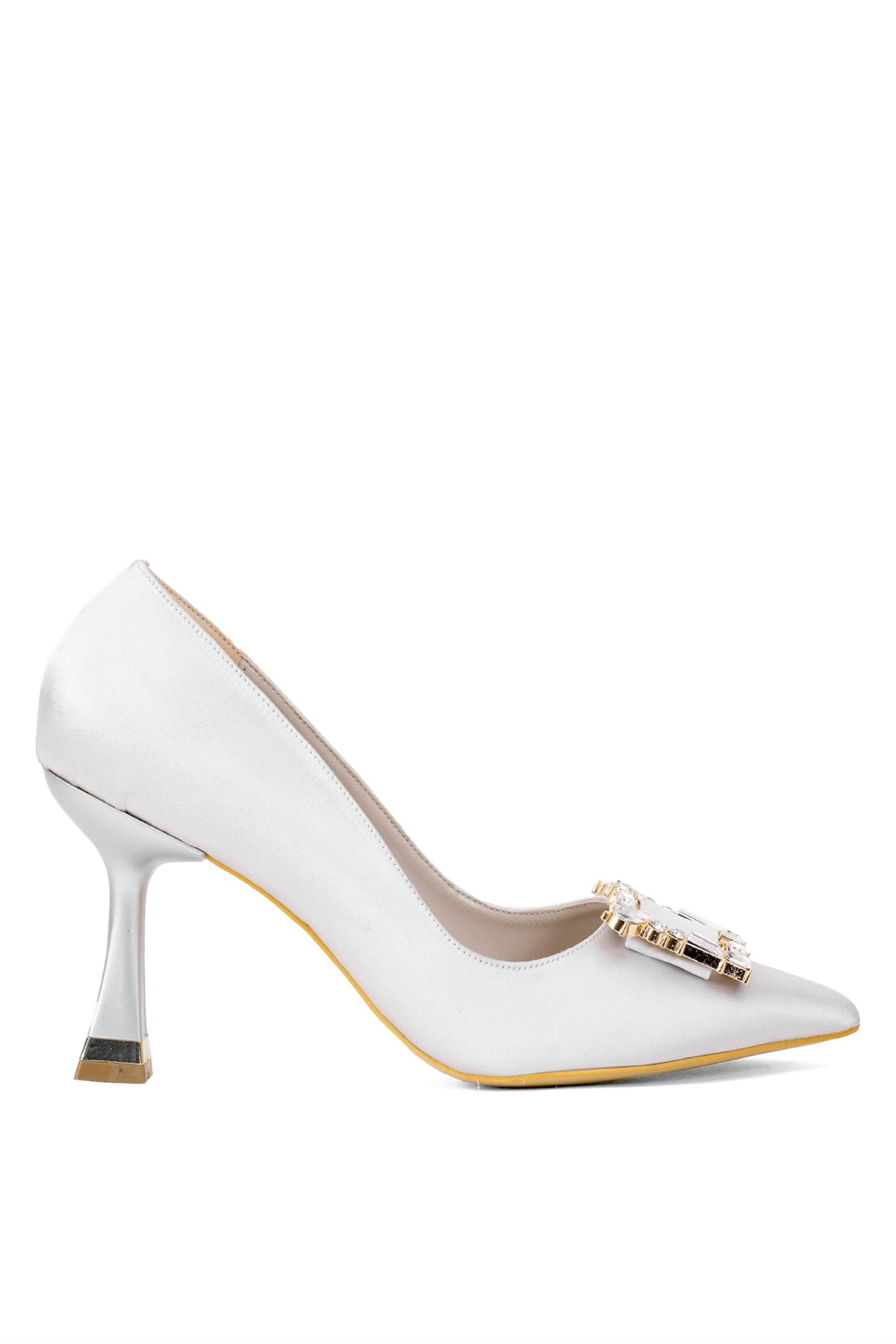 Elit Brk326S Kadın Tokalı Klasik Topuklu Ayakkabı Gri - Görsel 2