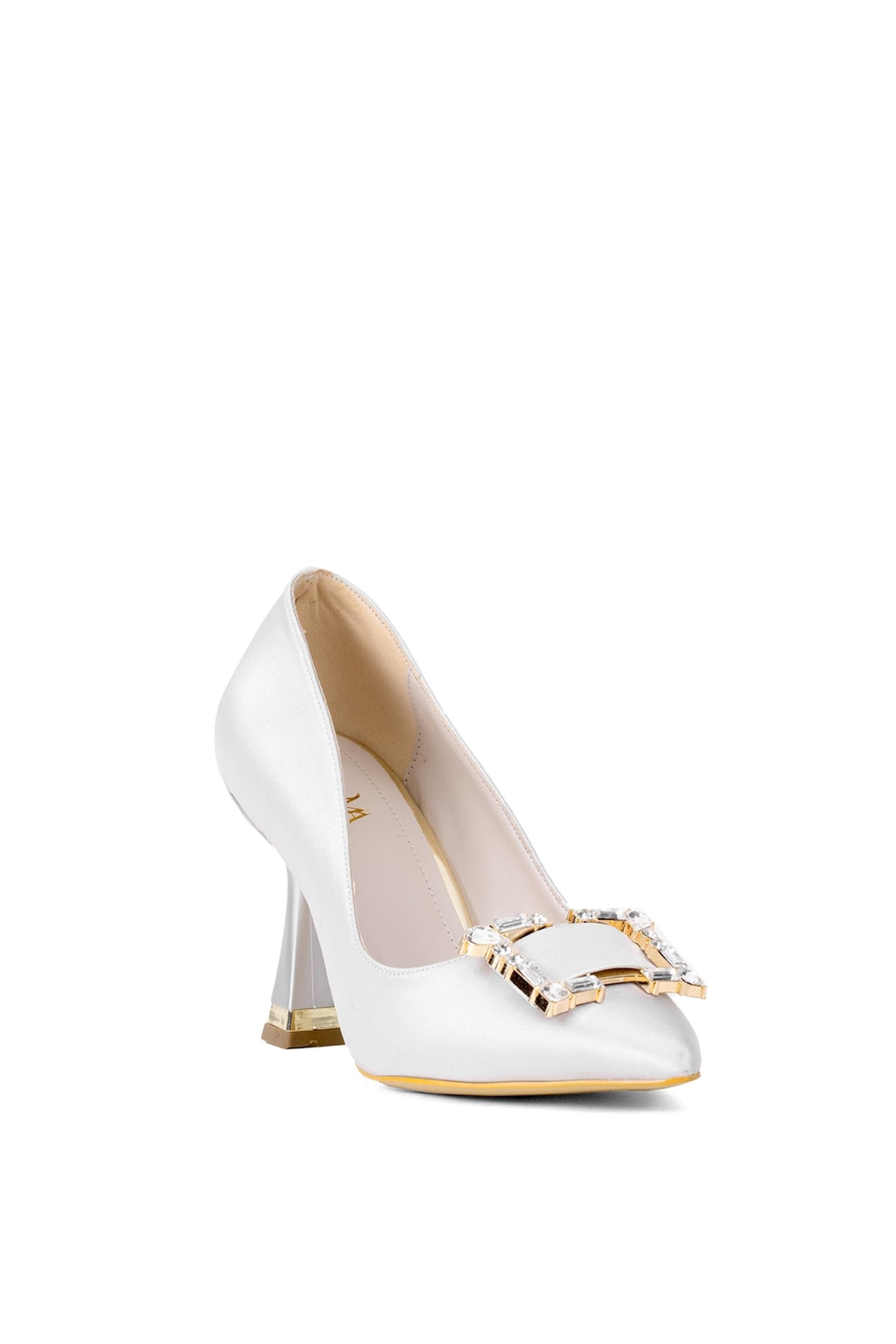 Elit Brk326S Kadın Tokalı Klasik Topuklu Ayakkabı Gri - Görsel 3