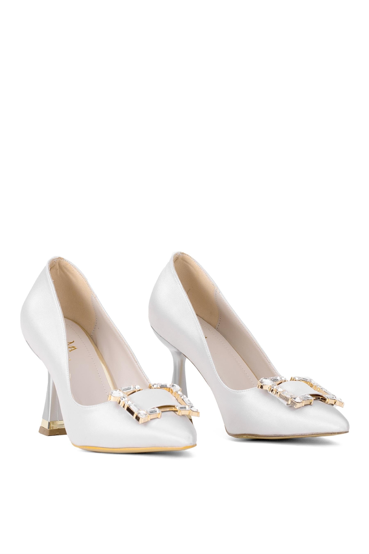 Elit Brk326S Kadın Tokalı Klasik Topuklu Ayakkabı Gri - Görsel 6