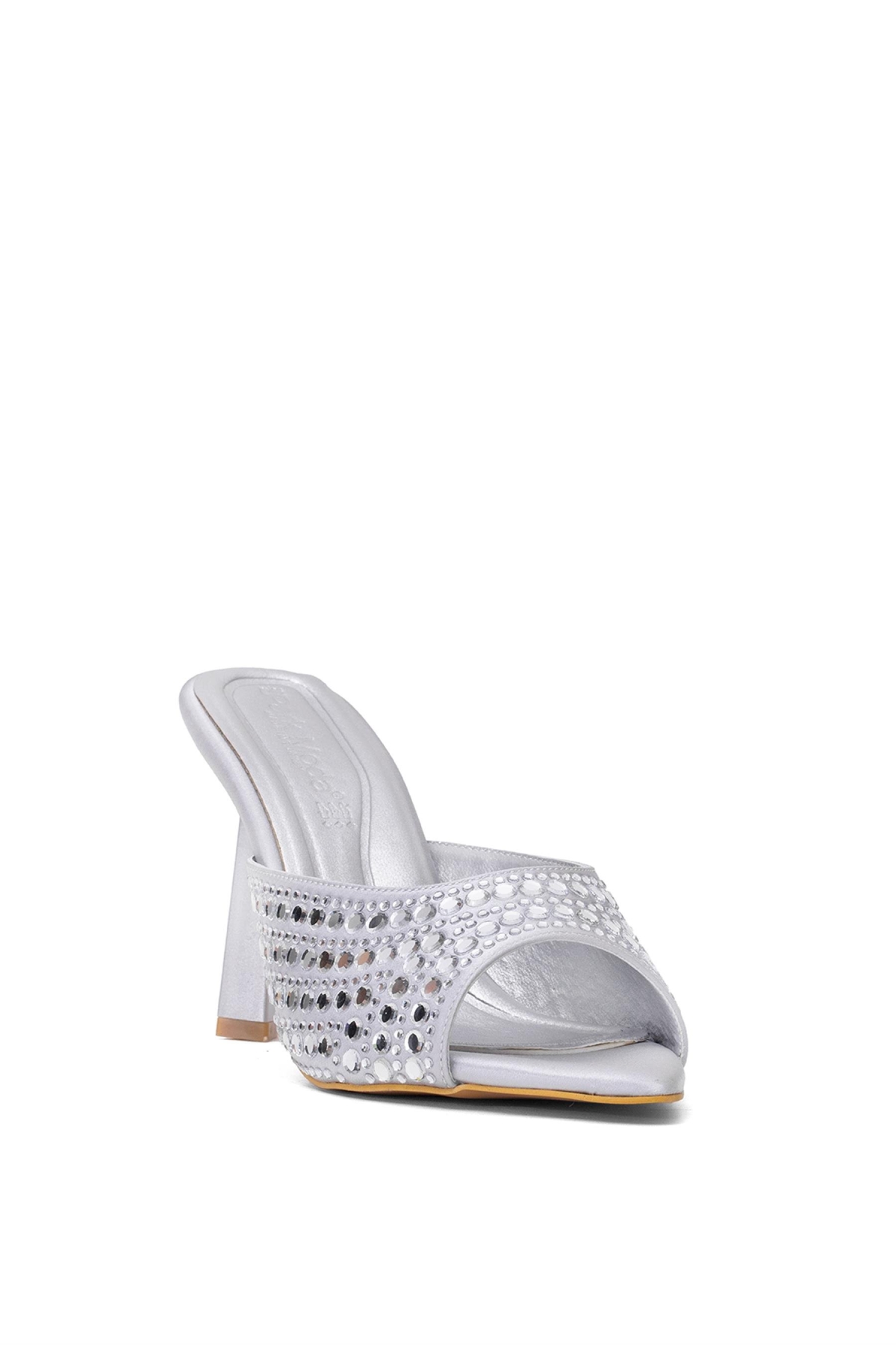 Elit PM161 K8011S Kadın Topuklu Terlik Gümüş - Görsel 3