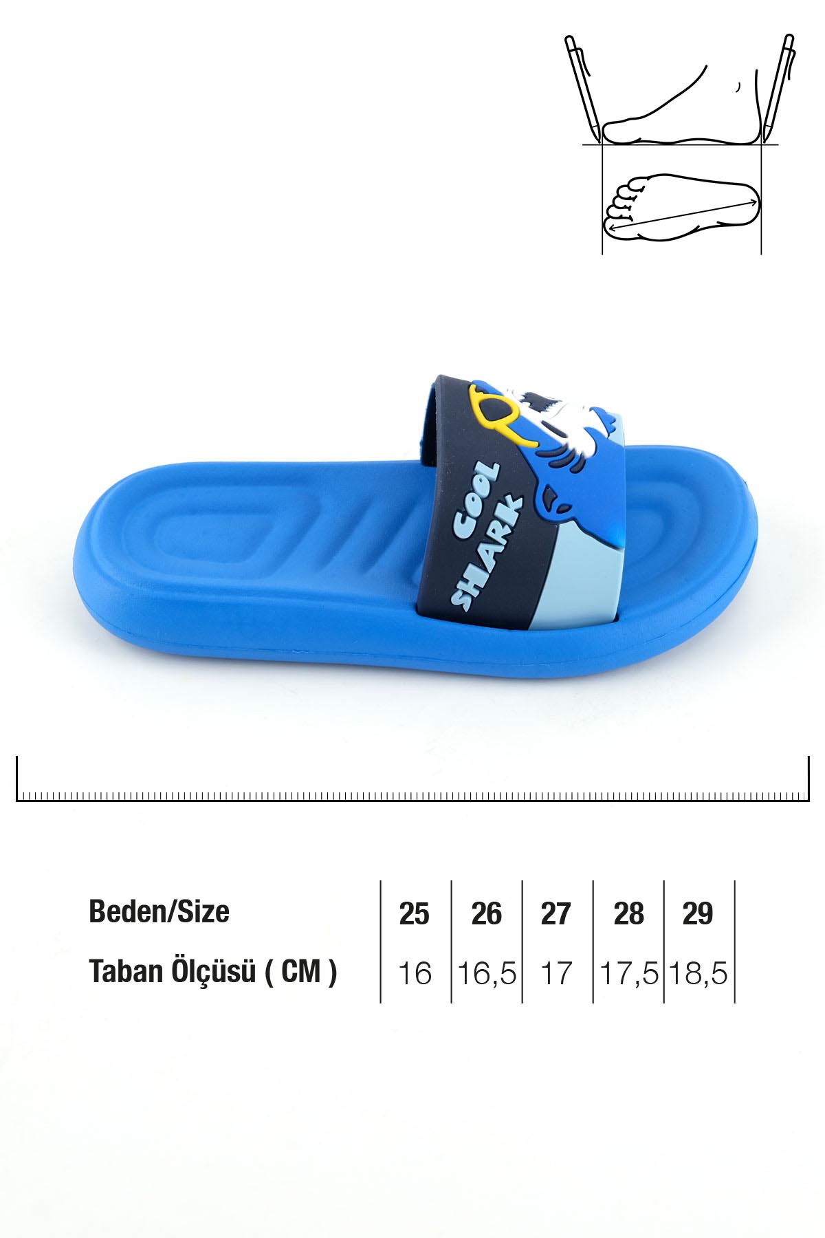 Gezer Gezer Mavi Yazlık Erkek Çocuk Eva Banyo Havuz Plaj Terlik Flo'da! Mavi - 3. görsel
