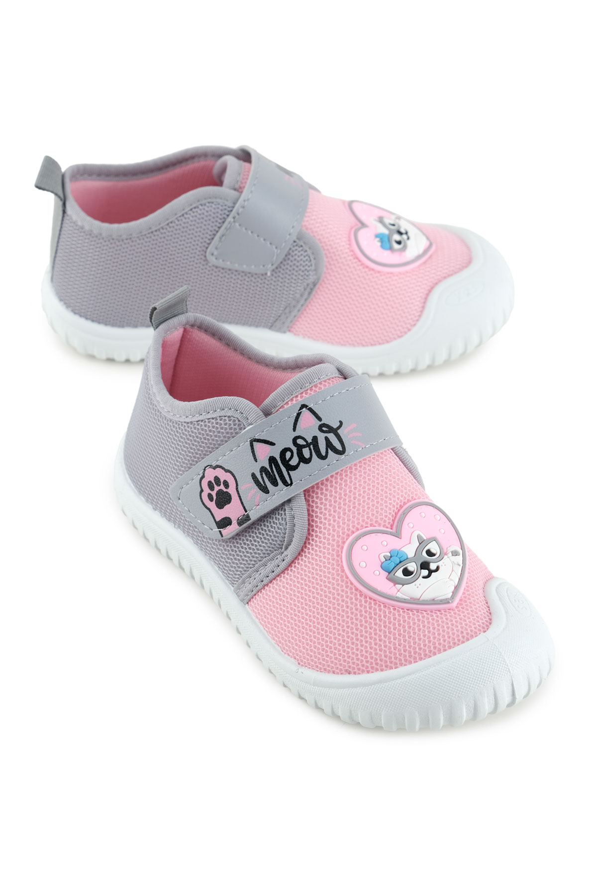 Yazlık Kız Çocuk Rahat Taban Cırt Cırtlı Ayarlanabilir Keten Günlük Ayakkabı - Görsel 2