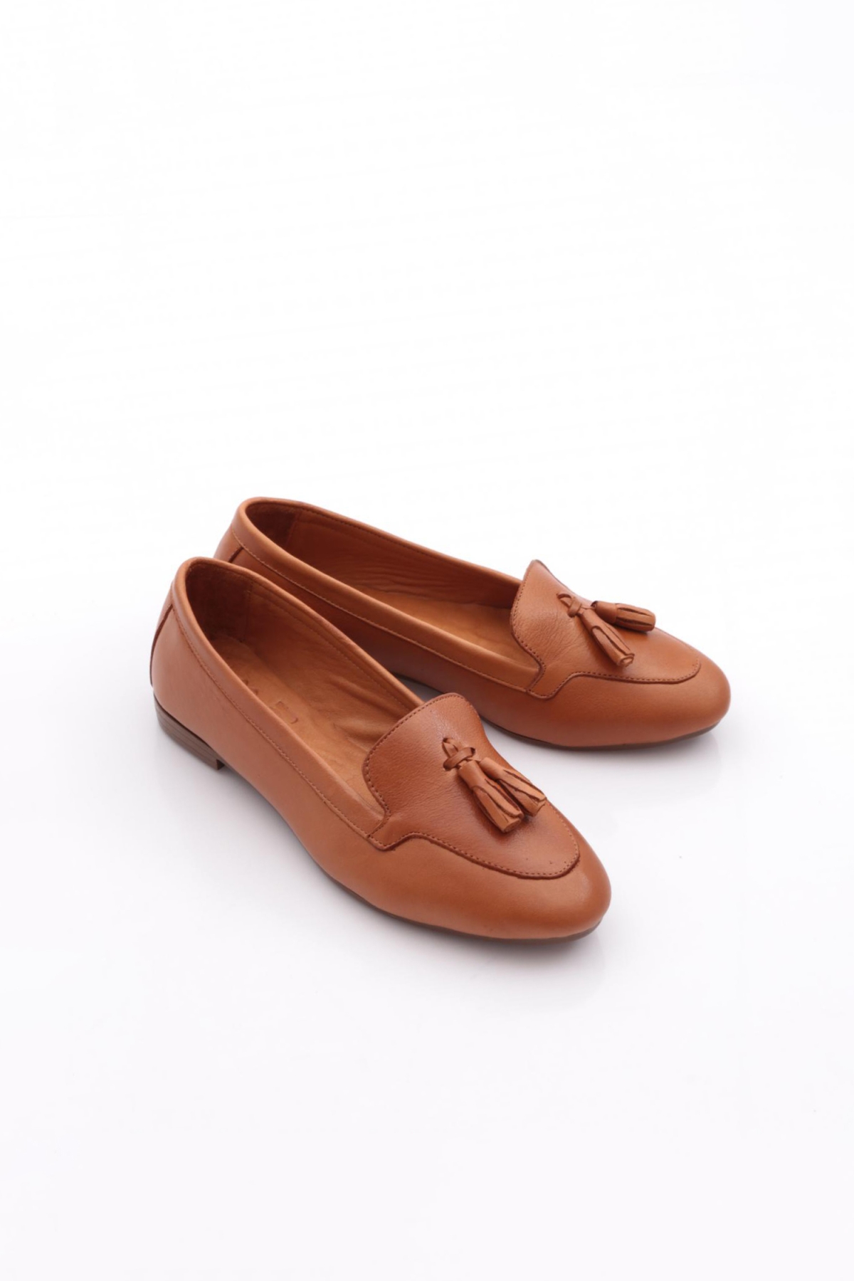 Dgn Dgn Taba 104 Kadin Püskül Aksesuarli Zenne Loafer Babet | Flo Taba - 3. görsel