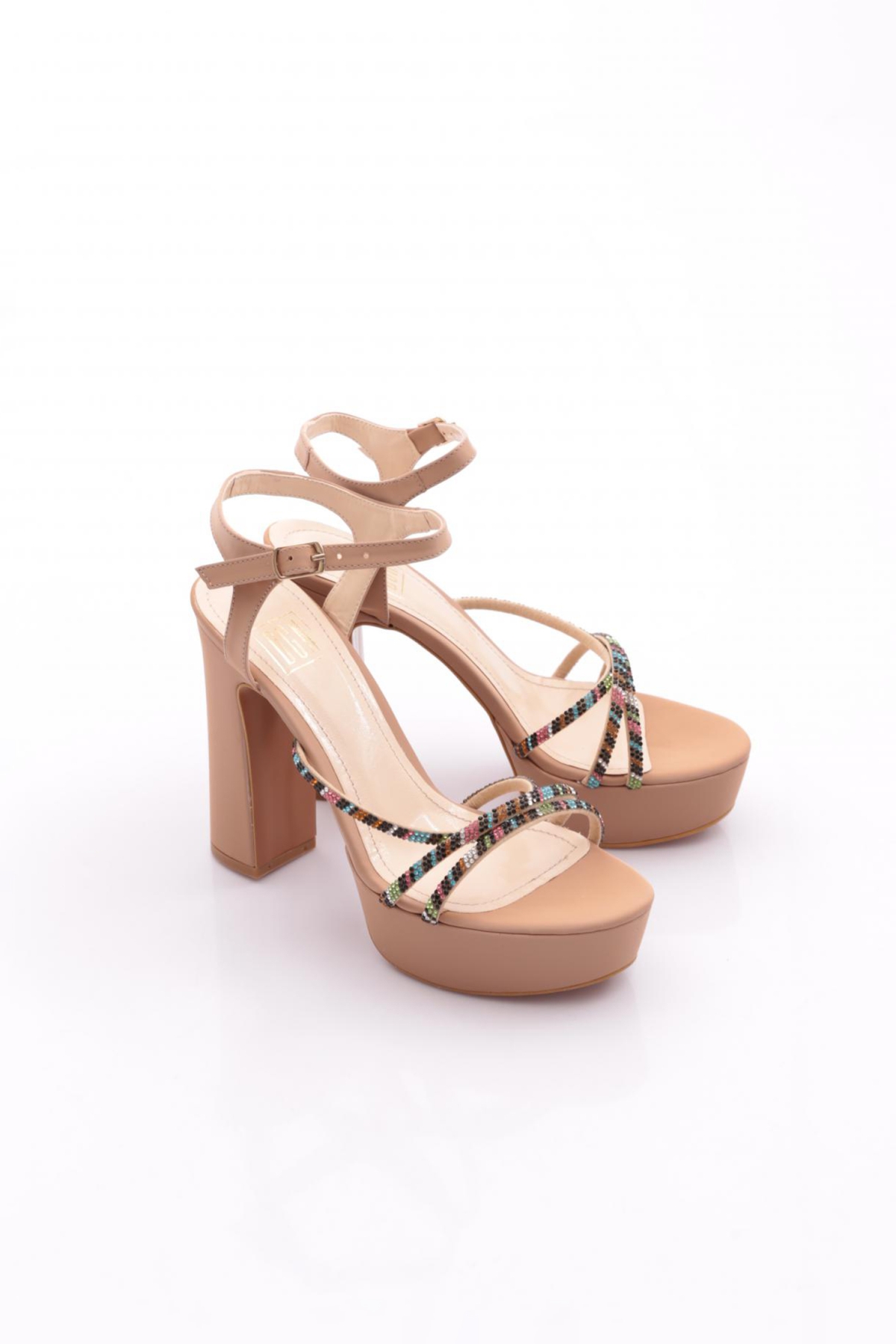 Pm08-K2042 Kadin Kalin Topuklu Abiye Ayakkabi - Görsel 3