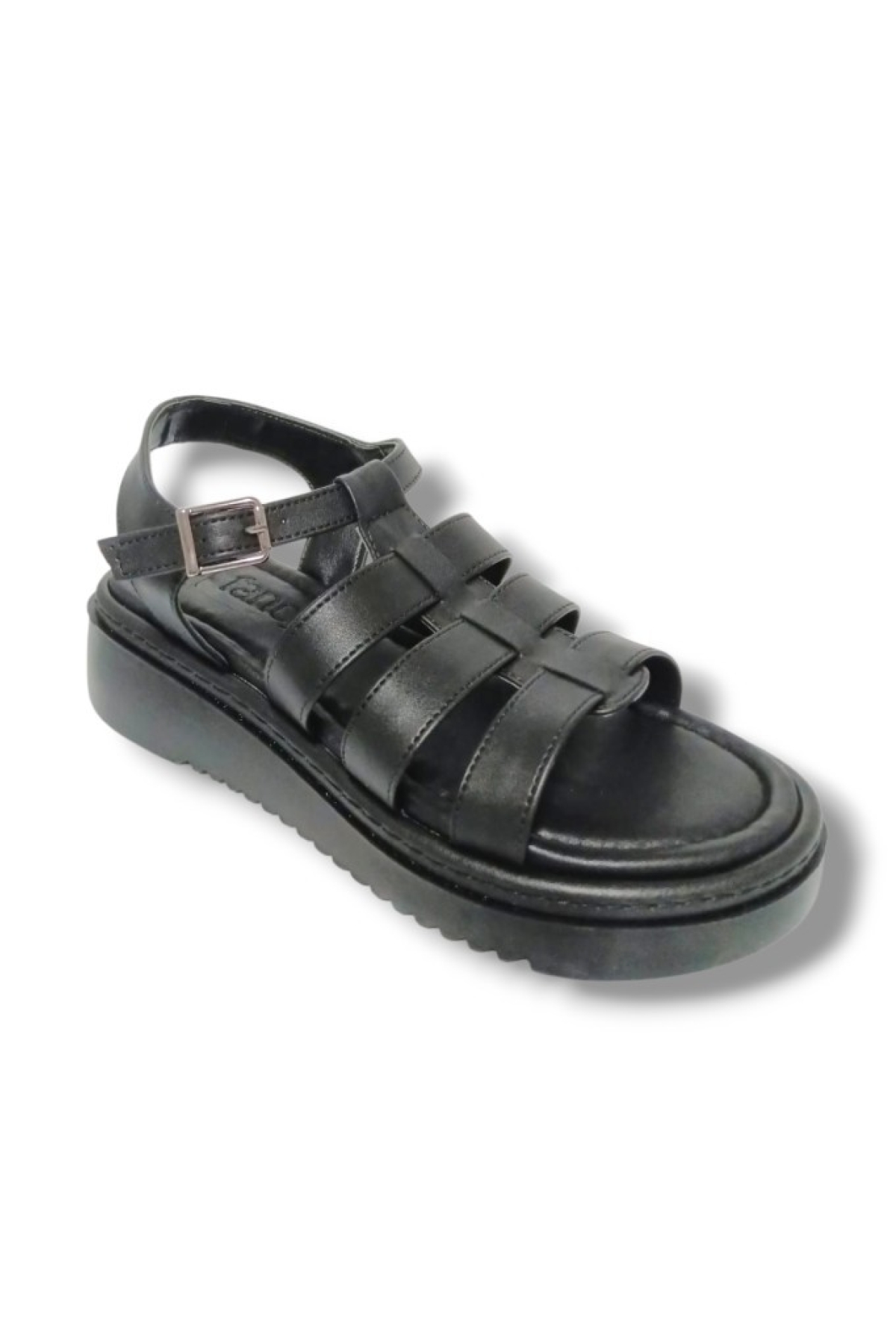 606-25 Antomik 3 Bant Dolgu Topuk Kadın Sandalet - Görsel 2