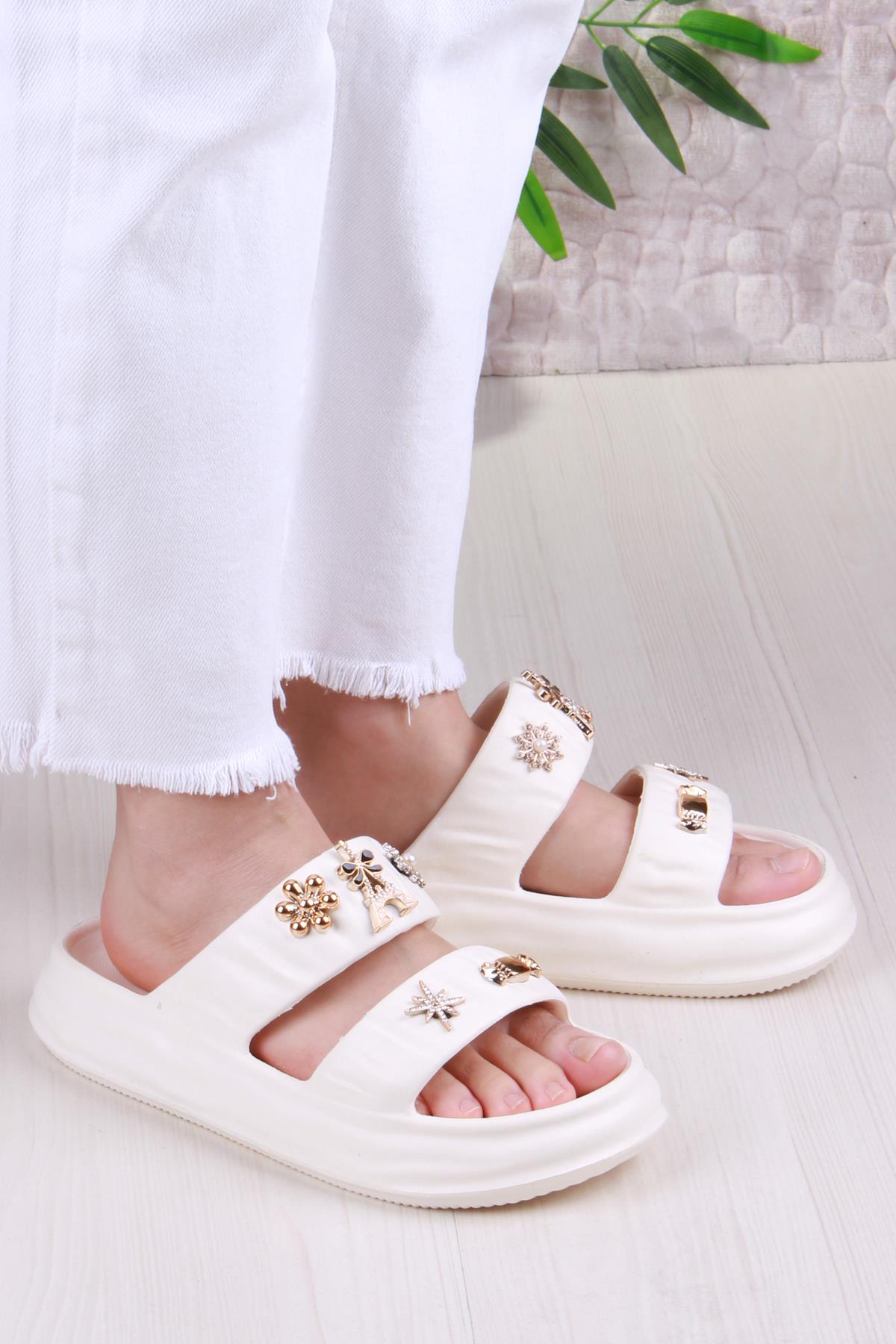 Smx EZ5118 Plaj Deniz Havuz Terliği Hafif Rahat Esnek Kadın Terlik - Görsel 2