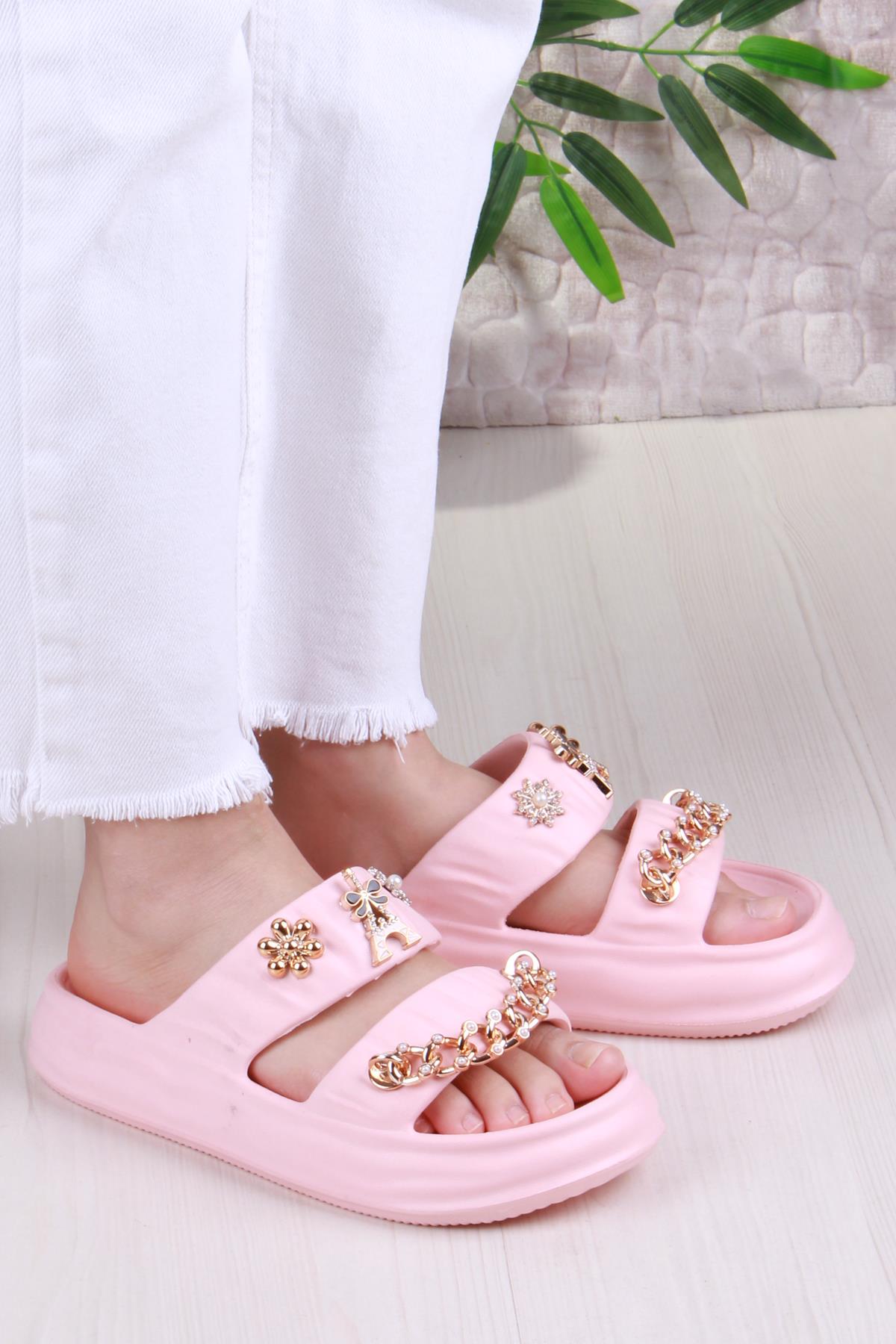 Smx EZ5118 Plaj Deniz Havuz Terliği Hafif Rahat Esnek Kadın Terlik - Görsel 2