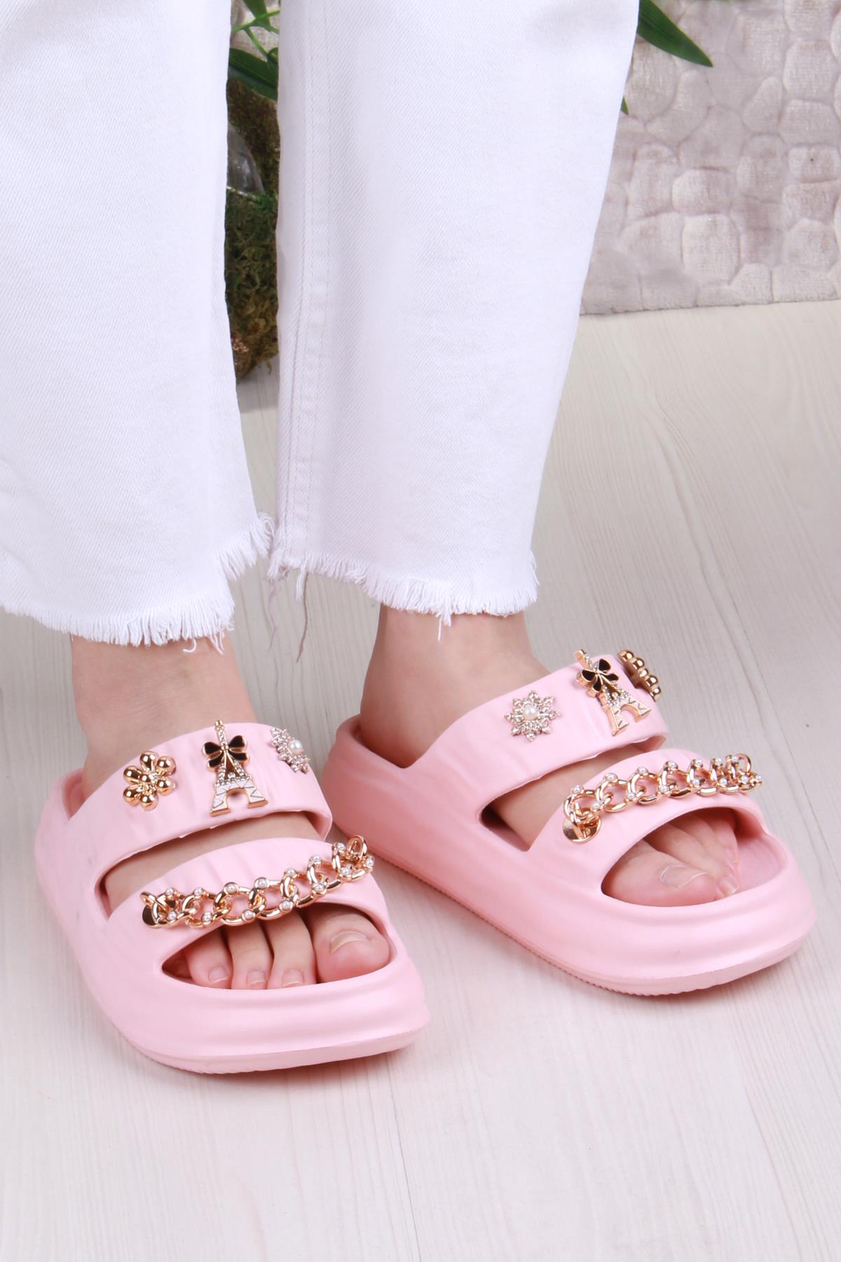 Smx EZ5118 Plaj Deniz Havuz Terliği Hafif Rahat Esnek Kadın Terlik - Görsel 3